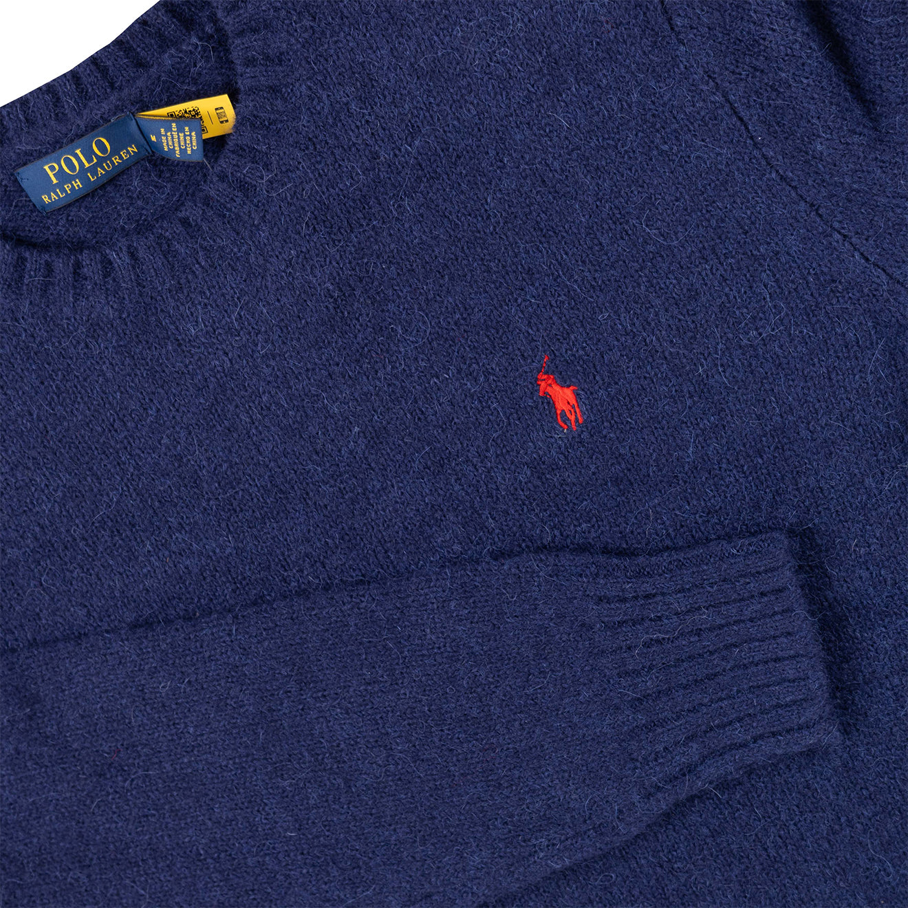 Polo Ralph Lauren Chunky Crew Knit Bright Navy - The Sporting Lodge