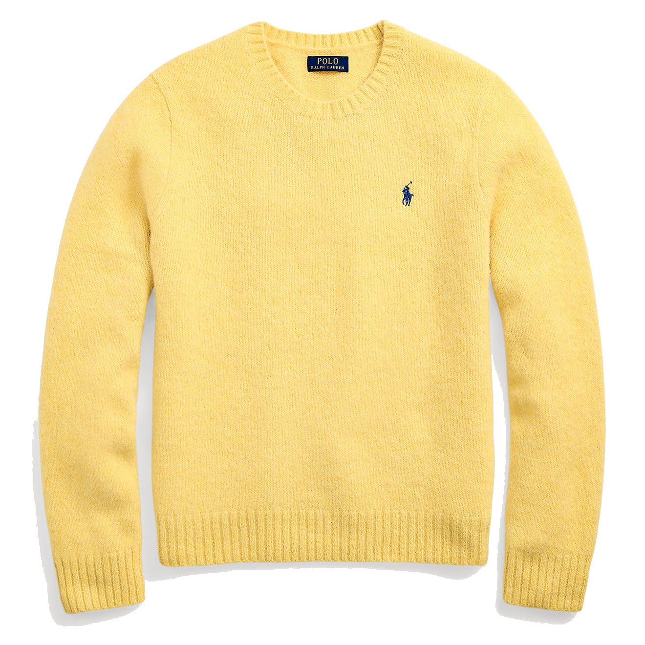 Polo Ralph Lauren Chunky Crew Knit Shetland Yellow - The Sporting Lodge