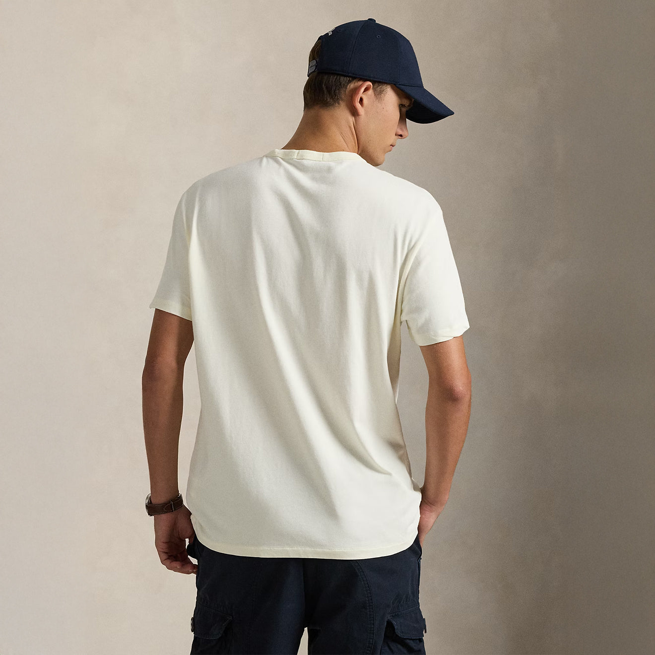 Polo Ralph Lauren Classic Fit Jersey Crewneck T-Shirt Clubhouse Cream - The Sporting Lodge