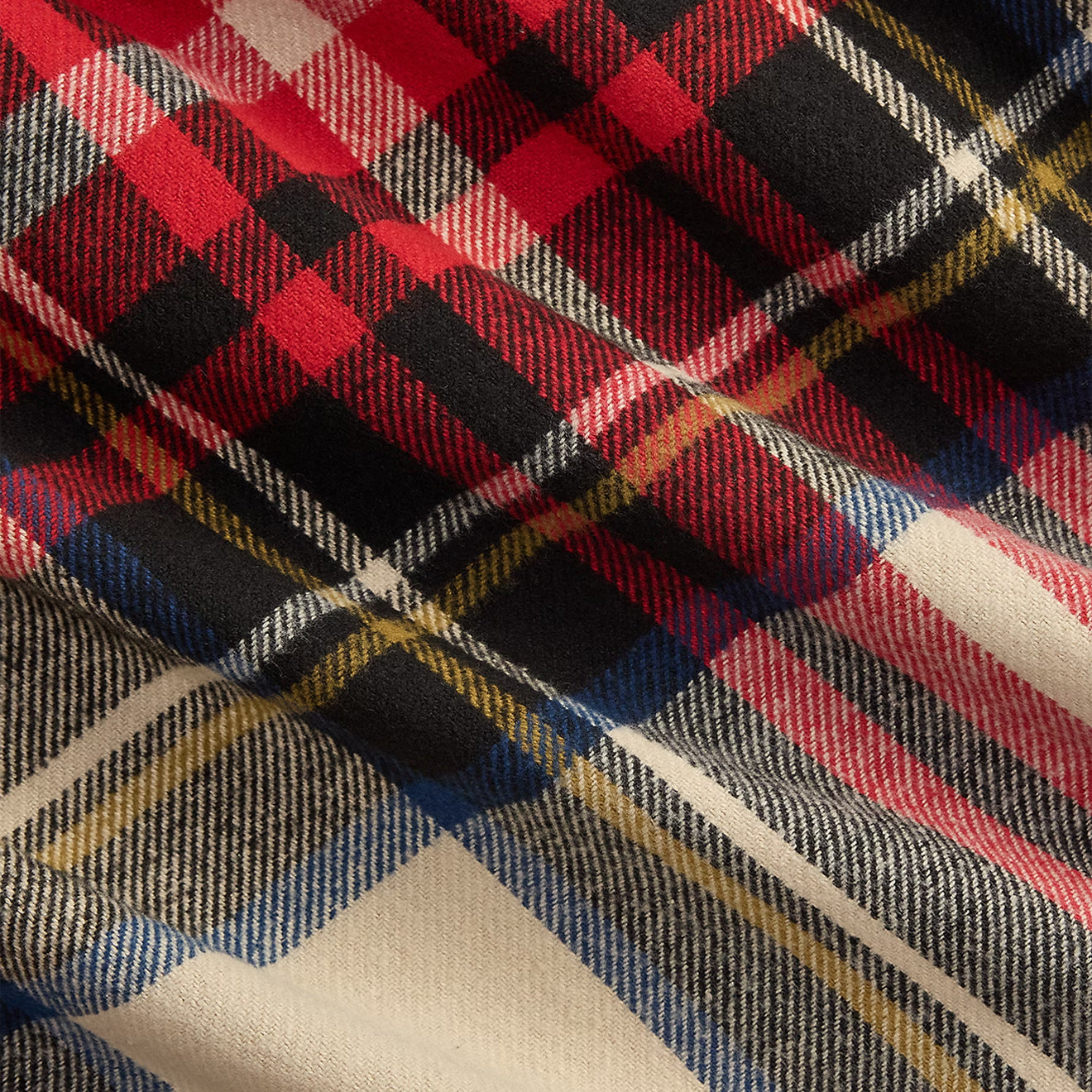Polo Ralph Lauren Classic Fit Plaid Flannel Workshirt Cream / Red / Multi