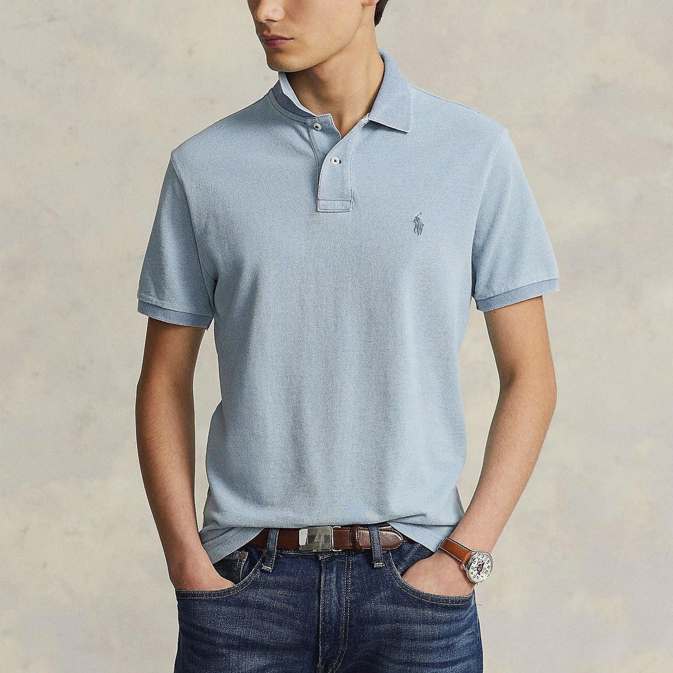 Polo Ralph Lauren The Iconic Mesh Polo Shirt Light Lilac - The Sporting Lodge