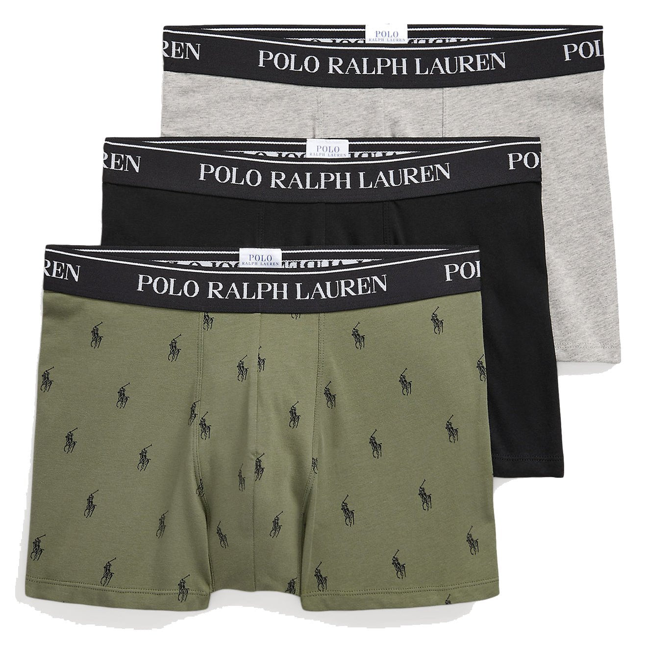 Polo Ralph Lauren Classic Trunk 3-Pack Garden Trail AOP / Black / Andover Heather - The Sporting Lodge