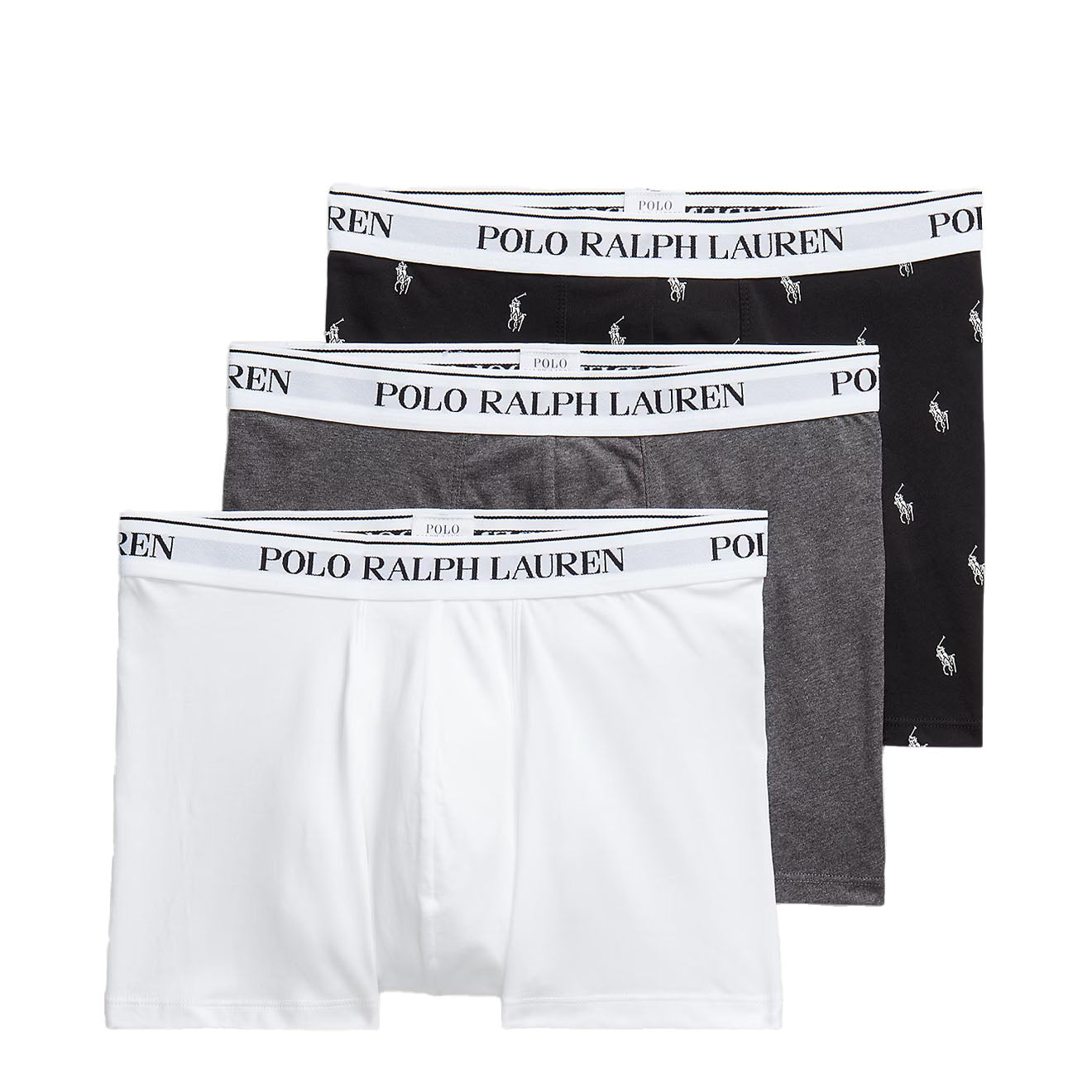 Polo Ralph Lauren Classic Trunk 3-Pack White / Barclay Heather / Black - The Sporting Lodge