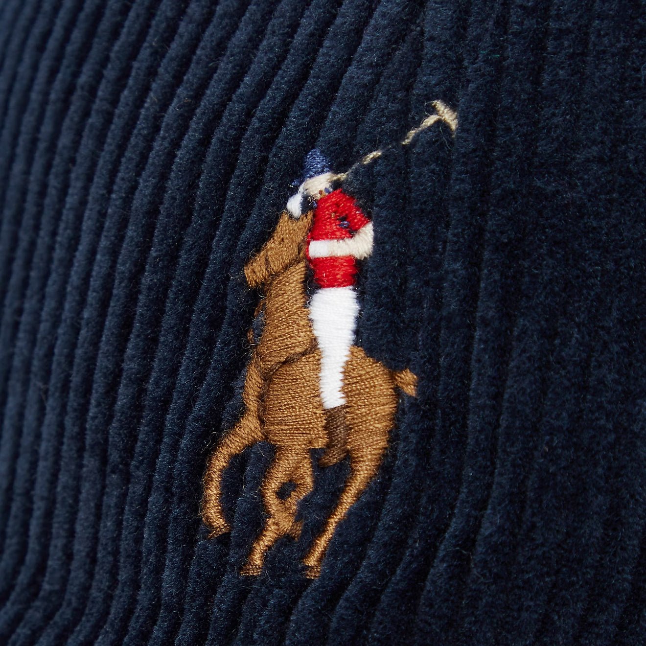 Polo Ralph Lauren Corduroy Ball Cap Aviator Navy - The Sporting Lodge