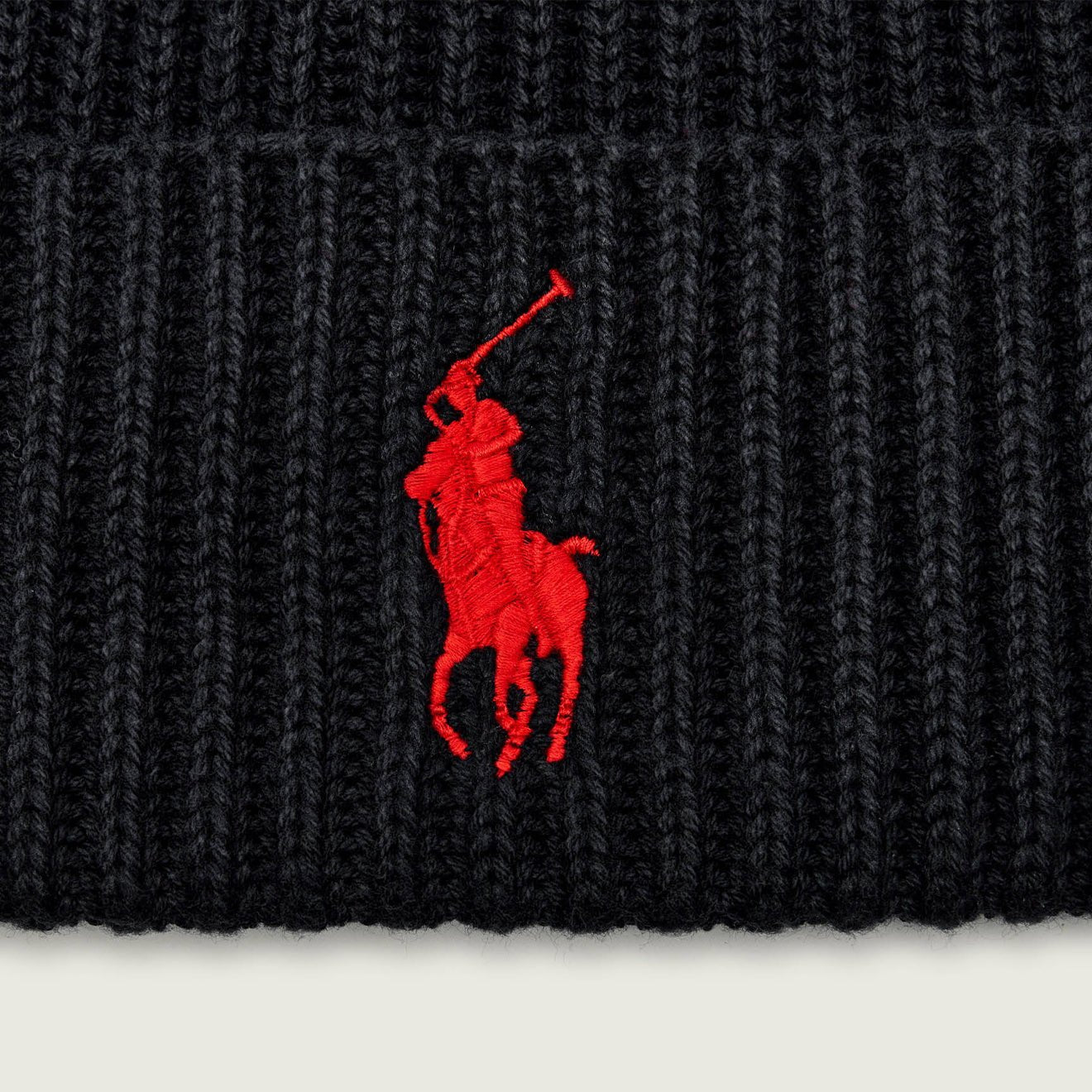 Polo Ralph Lauren Cotton CWE Beanie Black - The Sporting Lodge