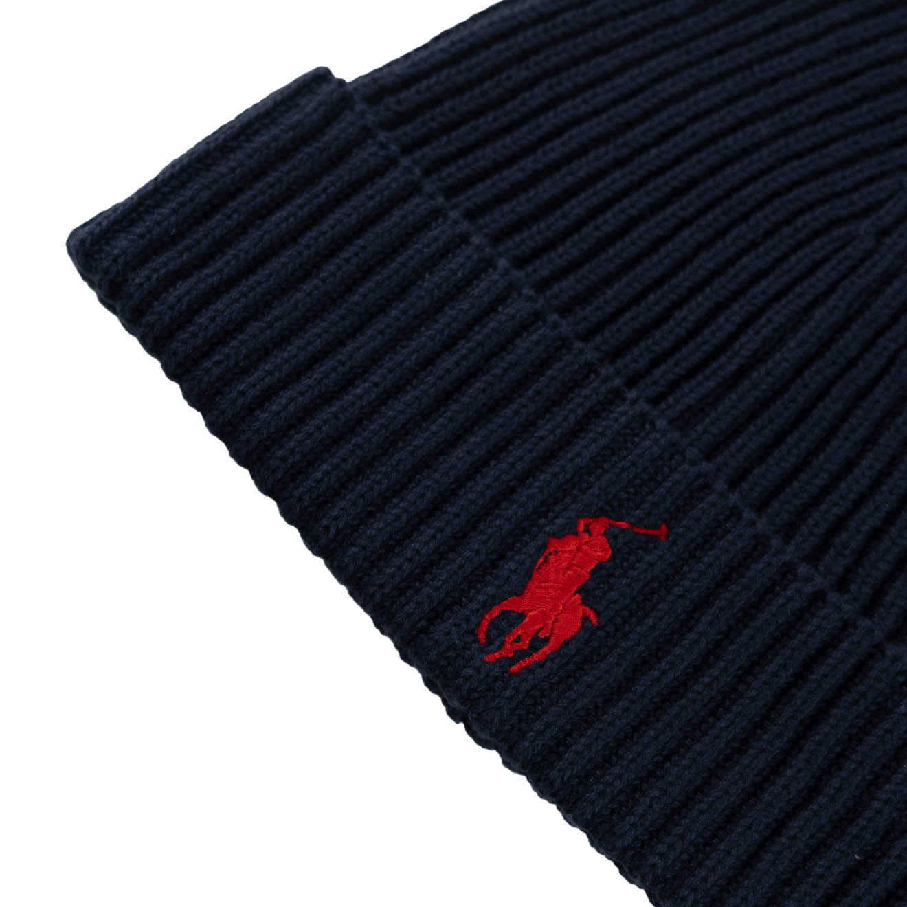 Polo Ralph Lauren Cotton CWE Beanie Hunter Navy - The Sporting Lodge