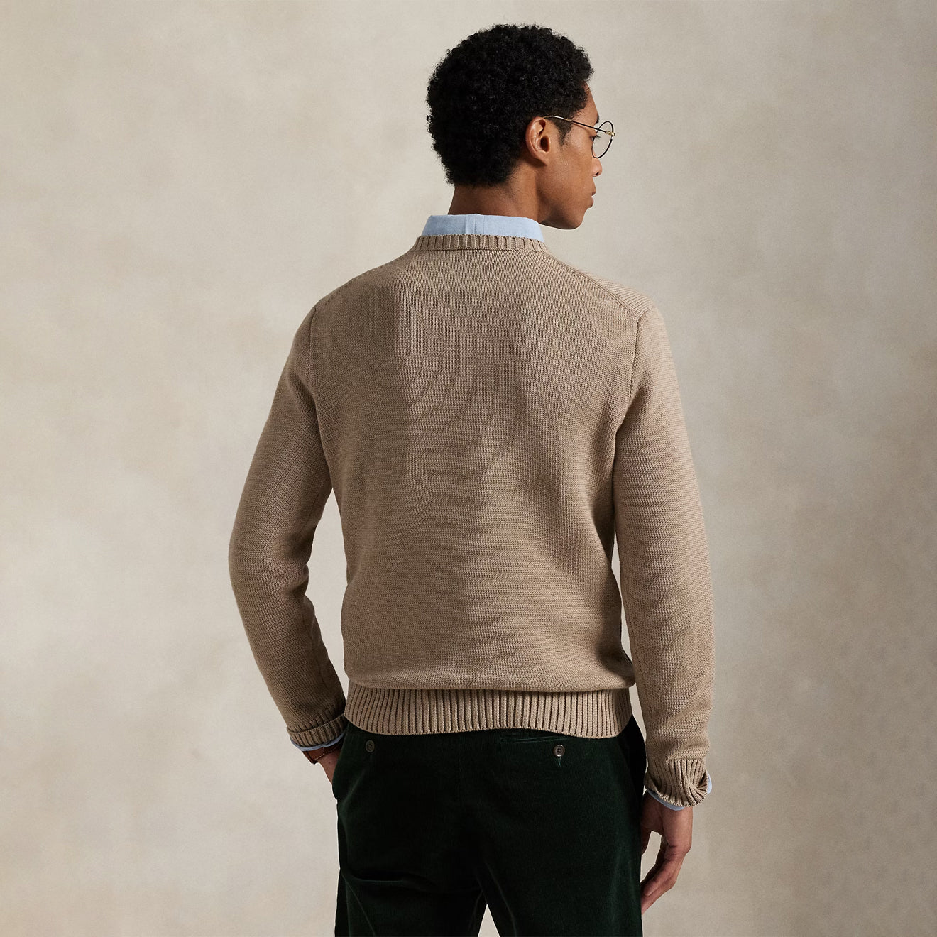 Polo Ralph Lauren Cotton Crewneck Sweater Bronze Melange - The Sporting Lodge