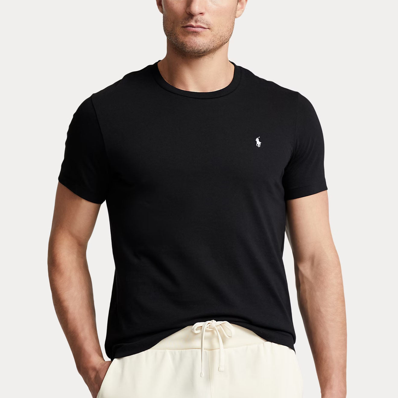 Polo Ralph Lauren Cotton Jersey Sleep Shirt Black - The Sporting Lodge