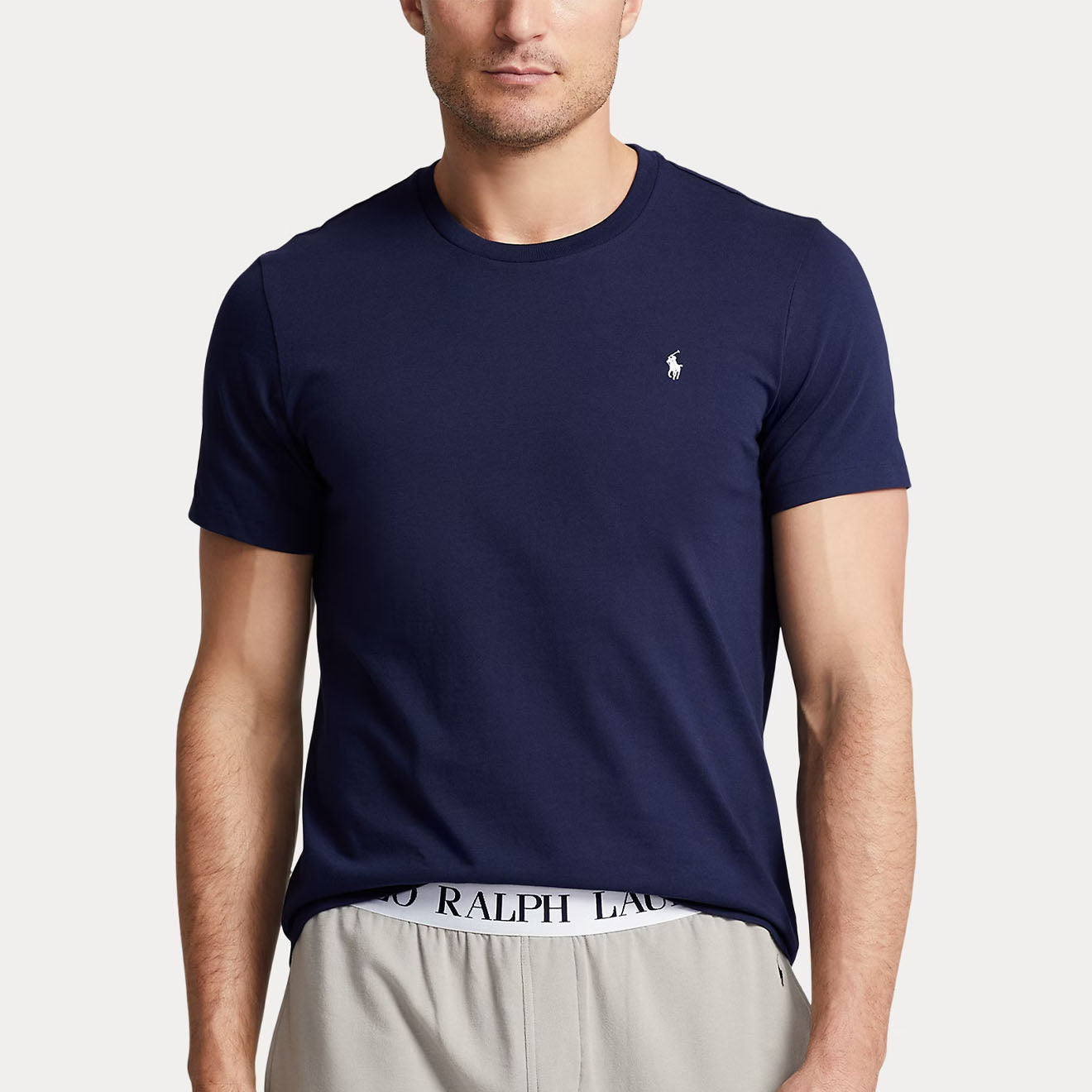 Polo Ralph Lauren Cotton Jersey Sleep Shirt Cruise Navy - The Sporting Lodge