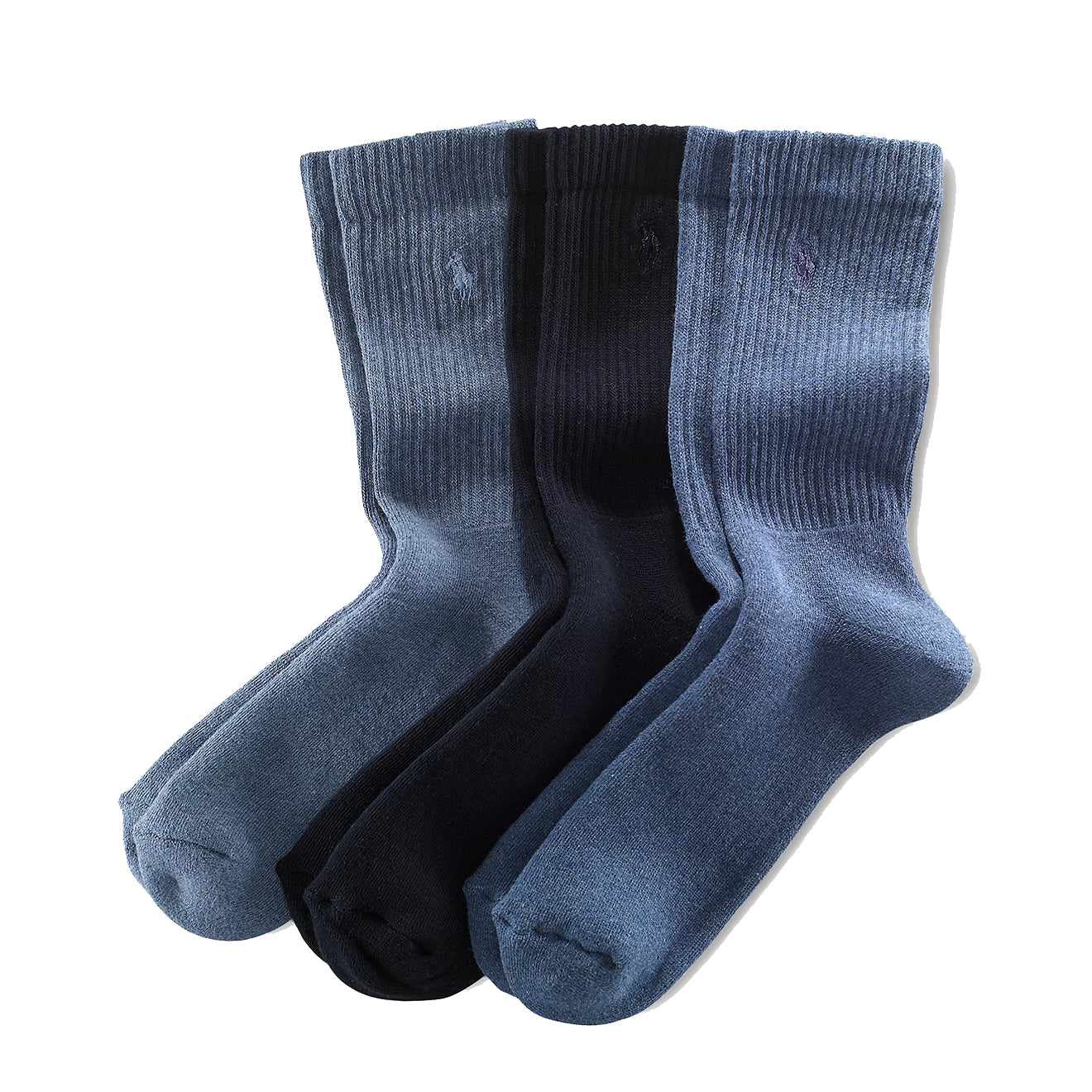 Polo Ralph Lauren Crew PP 3 Pack Socks Denim Assorted - The Sporting Lodge