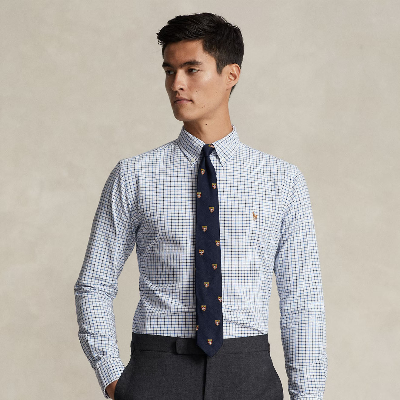 Polo Ralph Lauren Custom Fit Check Shirt White / Blue Multi - The Sporting Lodge