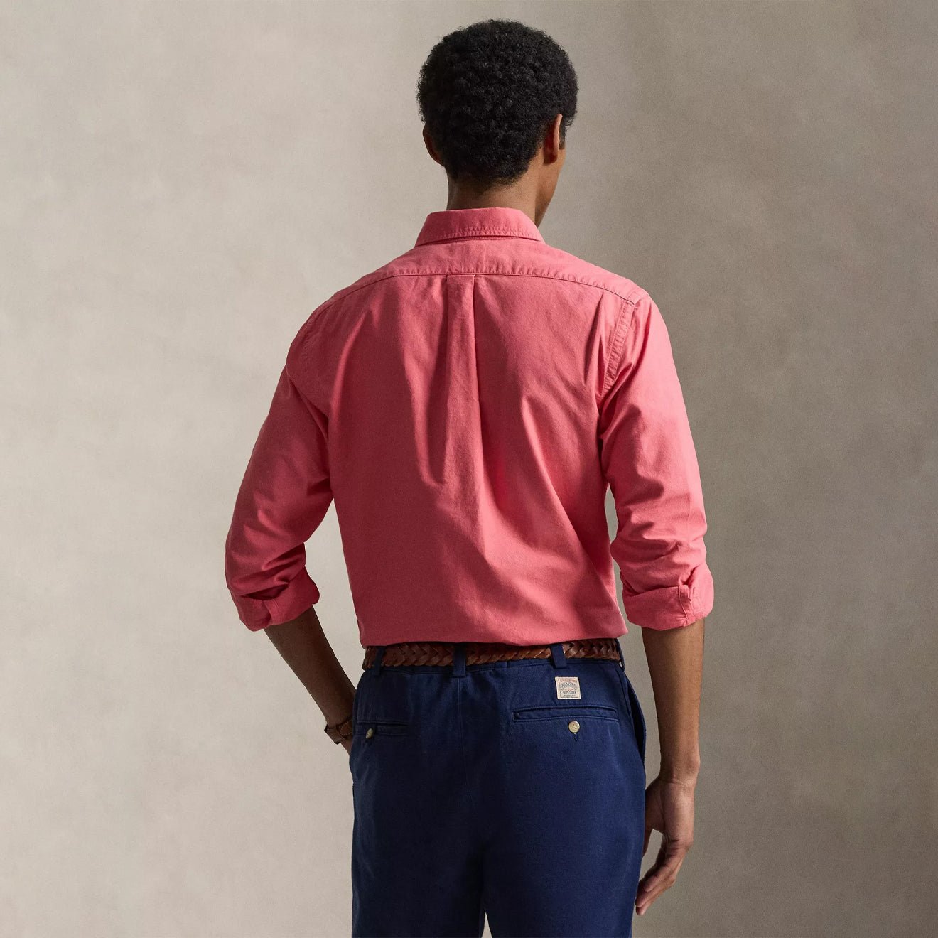 Polo Ralph Lauren Custom Fit Garment-Dyed Oxford Shirt Pale Red - The Sporting Lodge