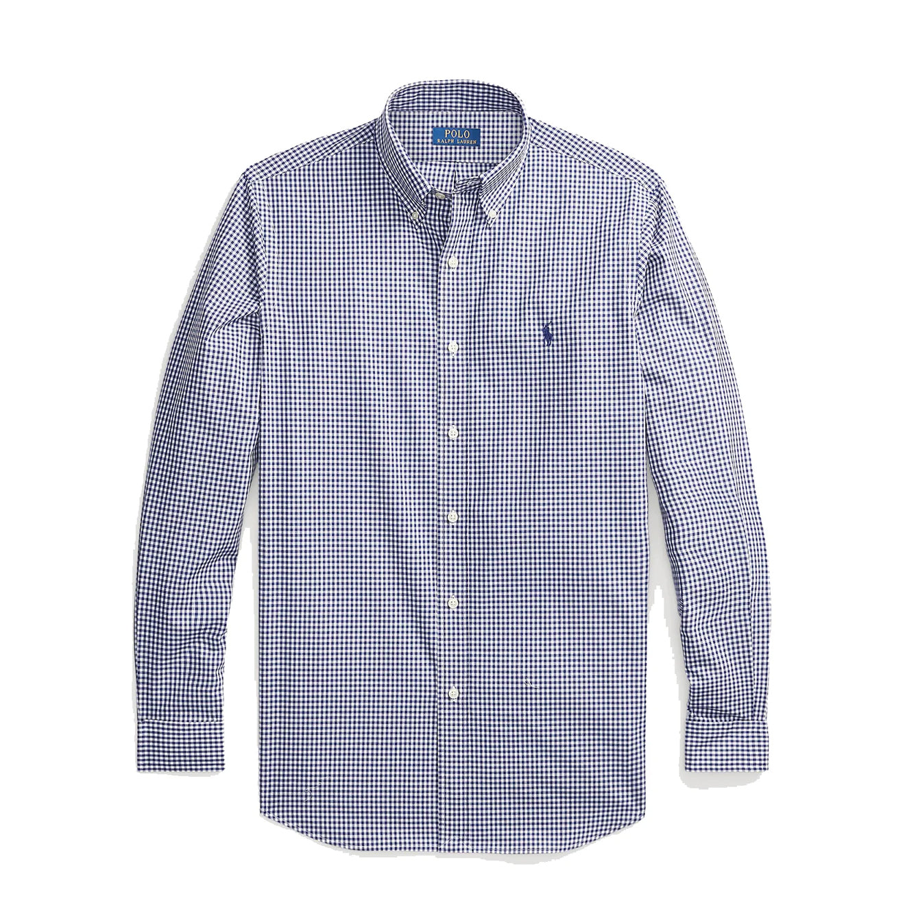 Polo Ralph Lauren Custom Fit Gingham Stretch Poplin Shirt Navy / White - The Sporting Lodge