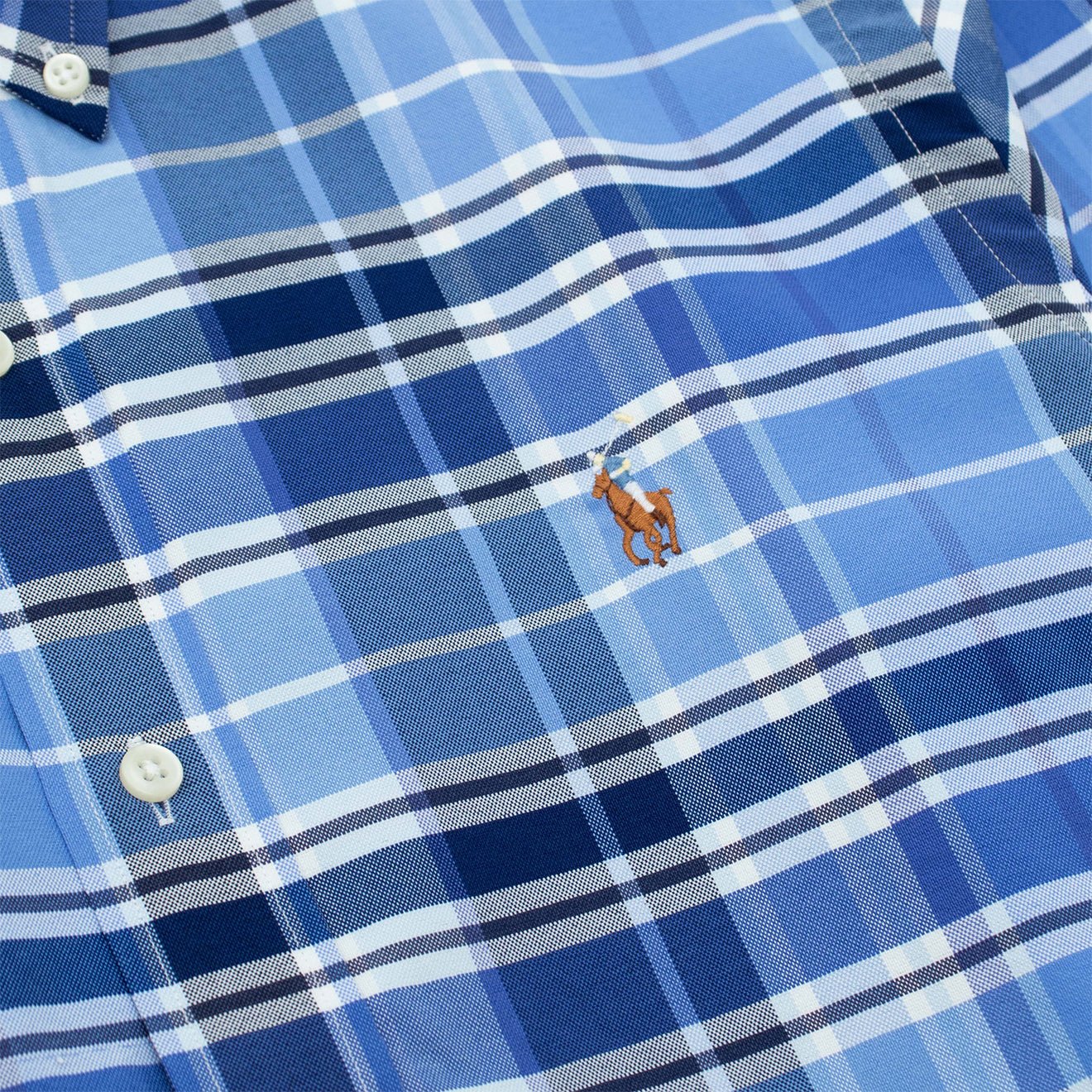 Polo Ralph Lauren Custom Fit L/S Check Shirt Blue Multi - The Sporting Lodge