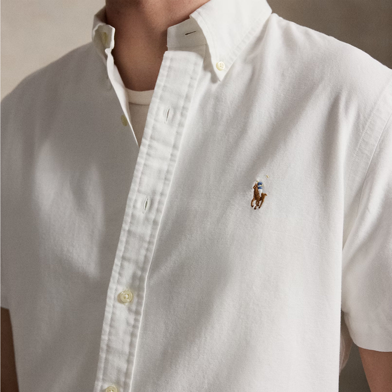 Polo Ralph Lauren Custom Fit Oxford Shirt BSR White