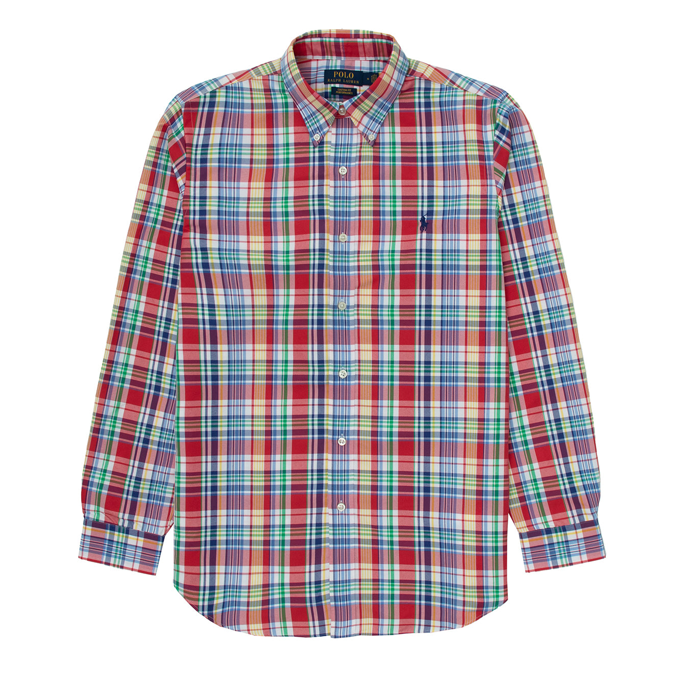 Polo Ralph Lauren Custom Fit Oxford Shirt Red / Blue Multi - The Sporting Lodge
