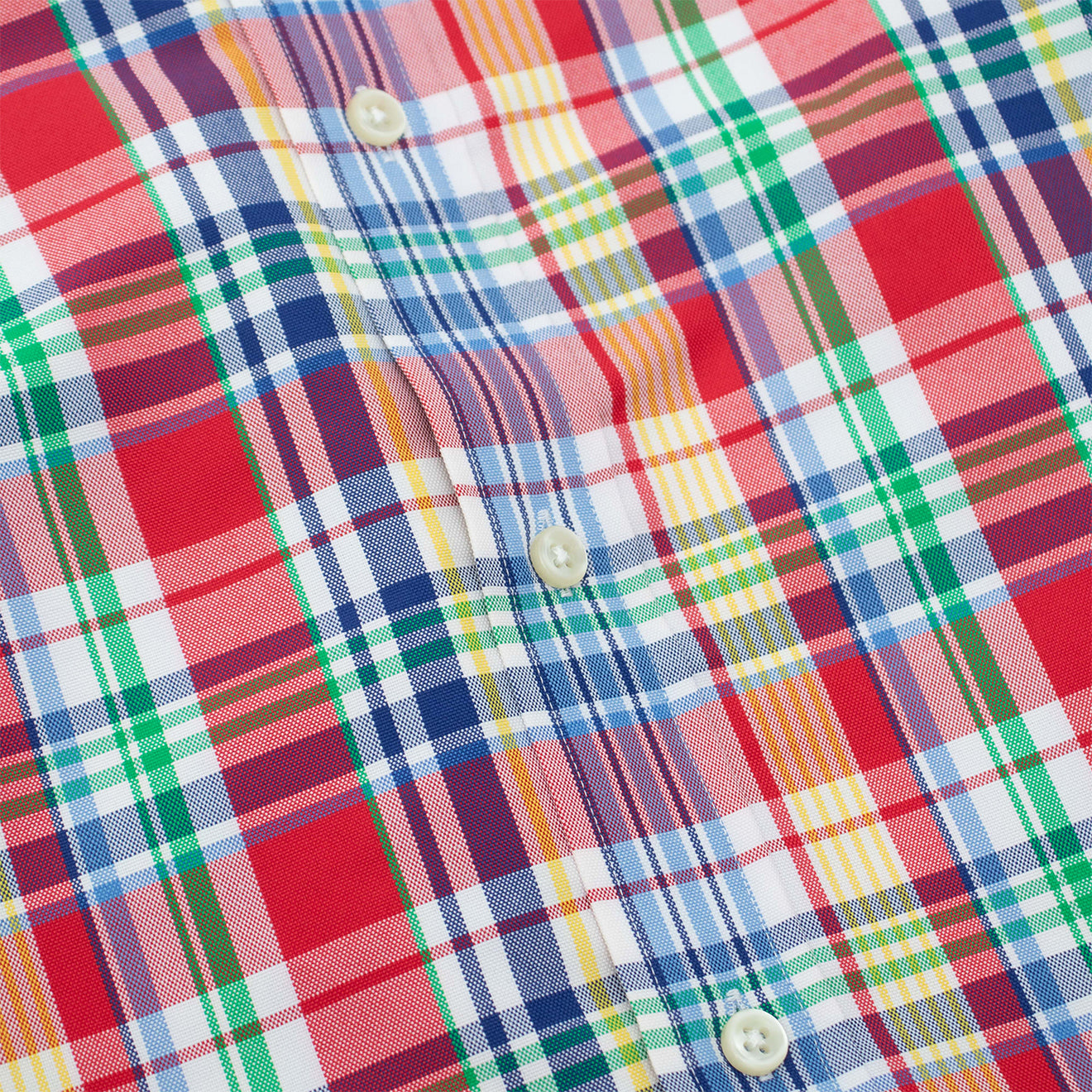 Polo Ralph Lauren Custom Fit Oxford Shirt Red / Blue Multi - The Sporting Lodge