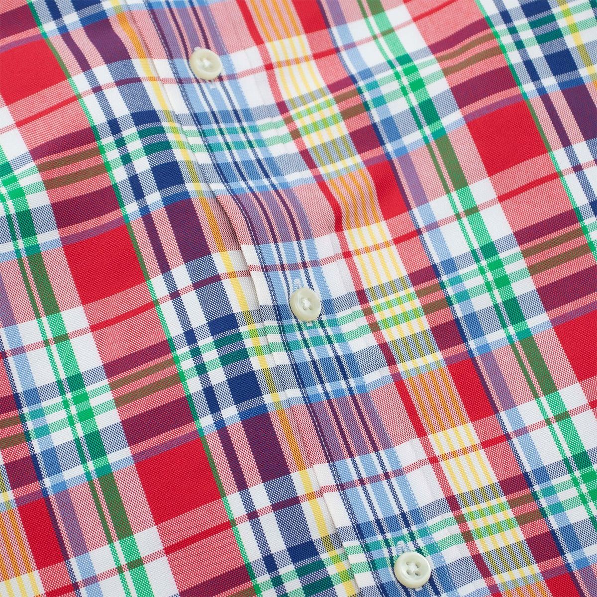 Polo Ralph Lauren Custom Fit Oxford Shirt Red / Blue Multi - The Sporting Lodge