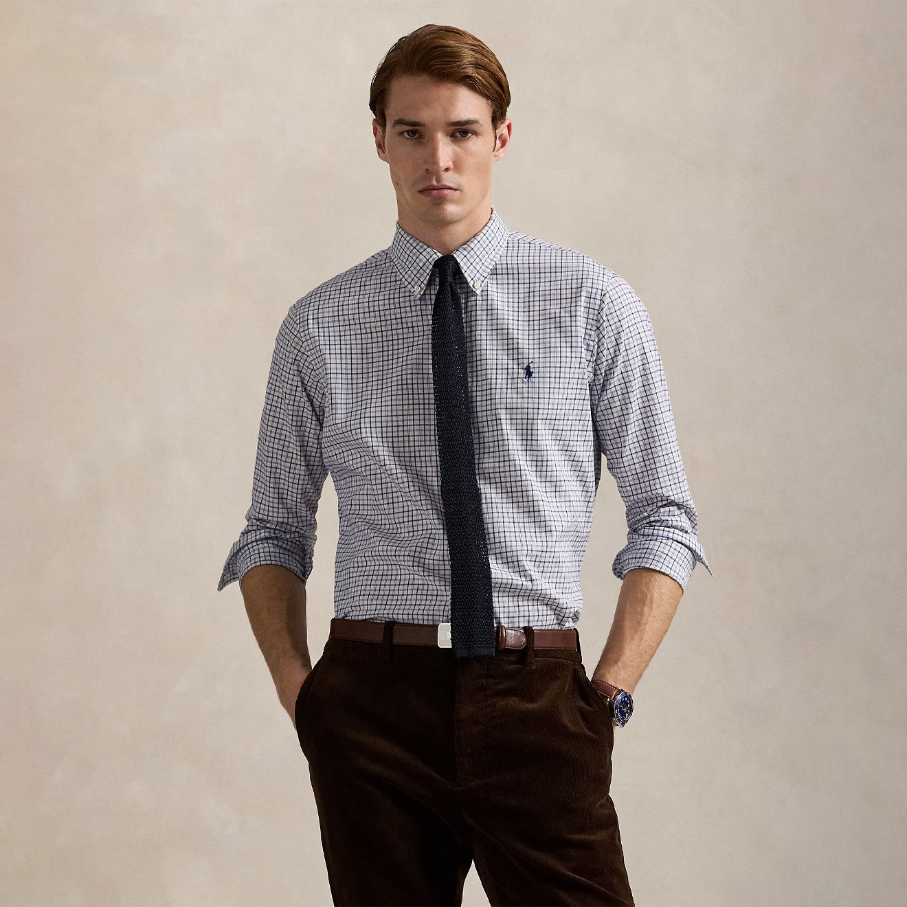 Polo Ralph Lauren Custom Fit Plaid Twill Shirt Nevis Blue / Multi