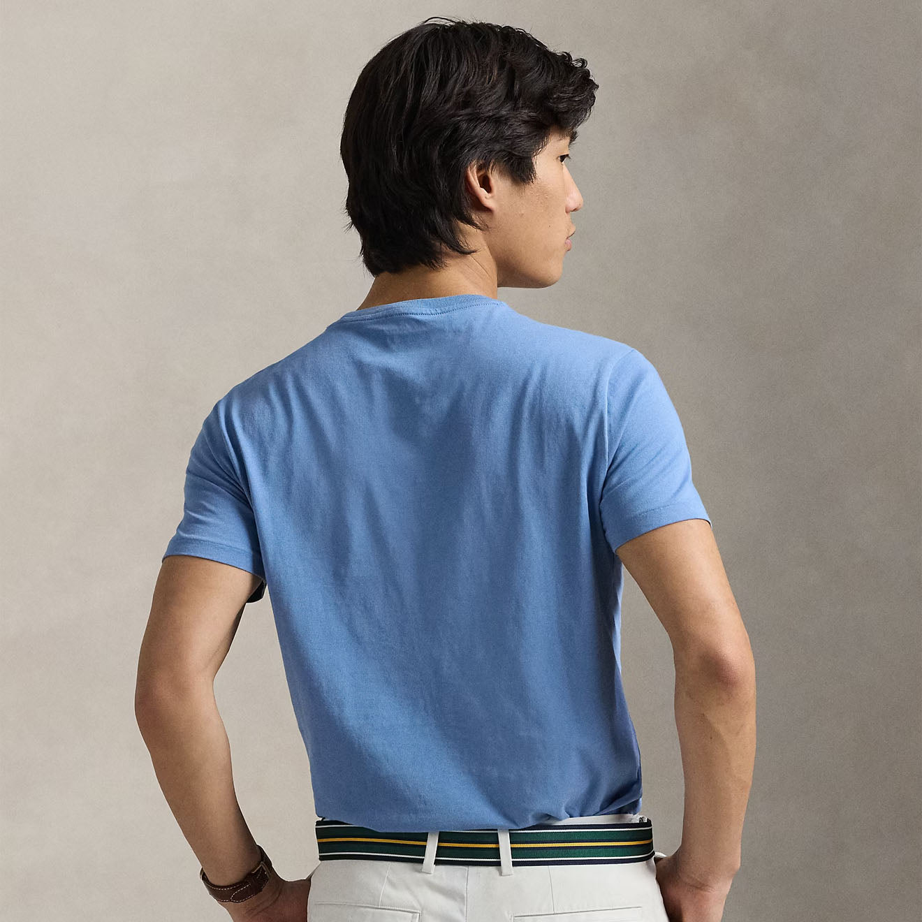 Polo Ralph Lauren Custom Slim Crewneck T-Shirt Campus Blue - The Sporting Lodge