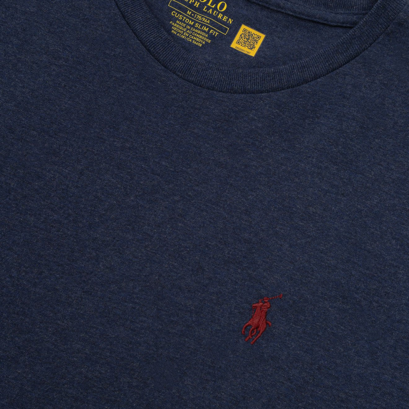 Polo Ralph Lauren Custom Slim Fit Jersey L/S T-Shirt Spring Navy Heather - The Sporting Lodge