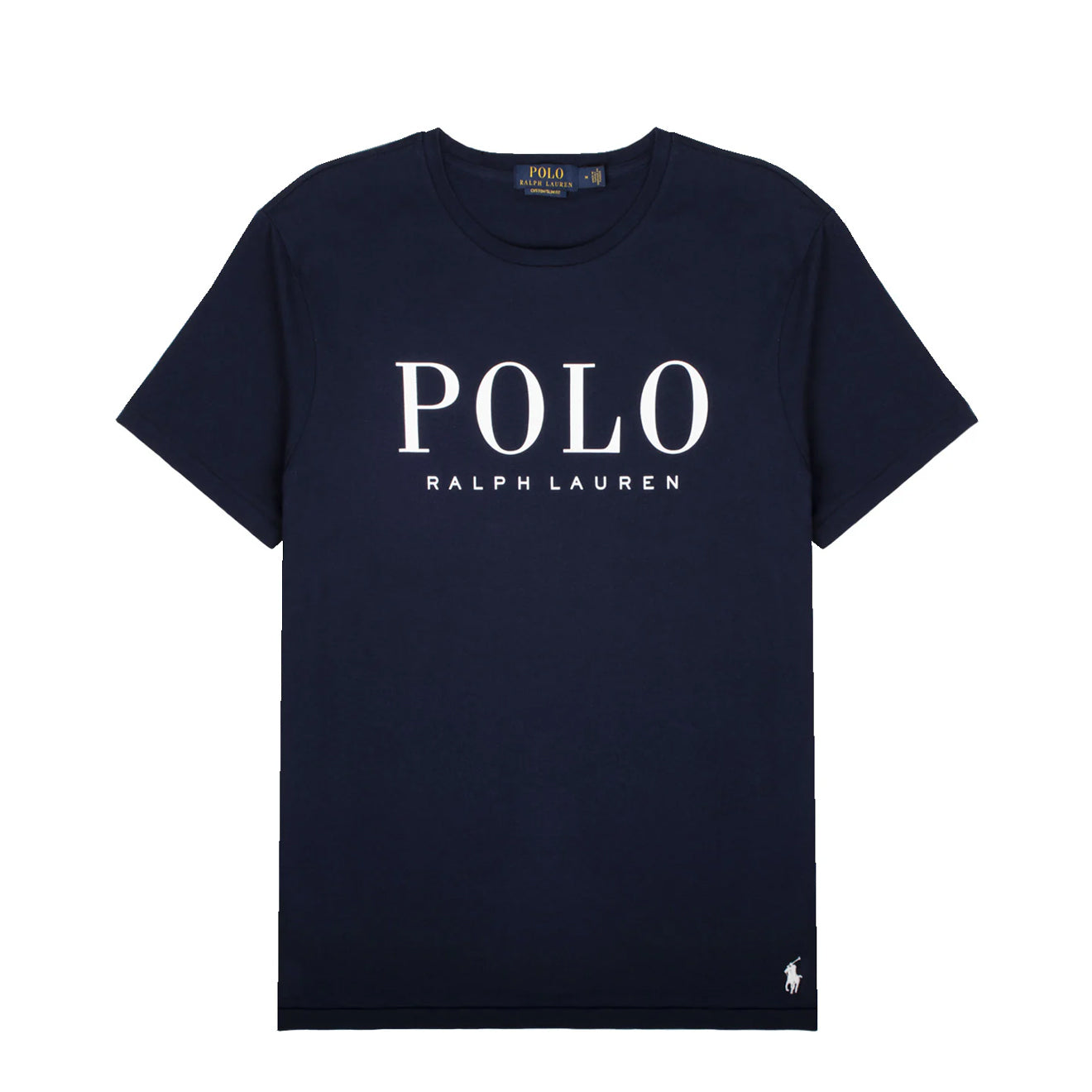 Polo Ralph Lauren Custom Slim Fit Logo Jersey T-Shirt Cruise Navy - The Sporting Lodge