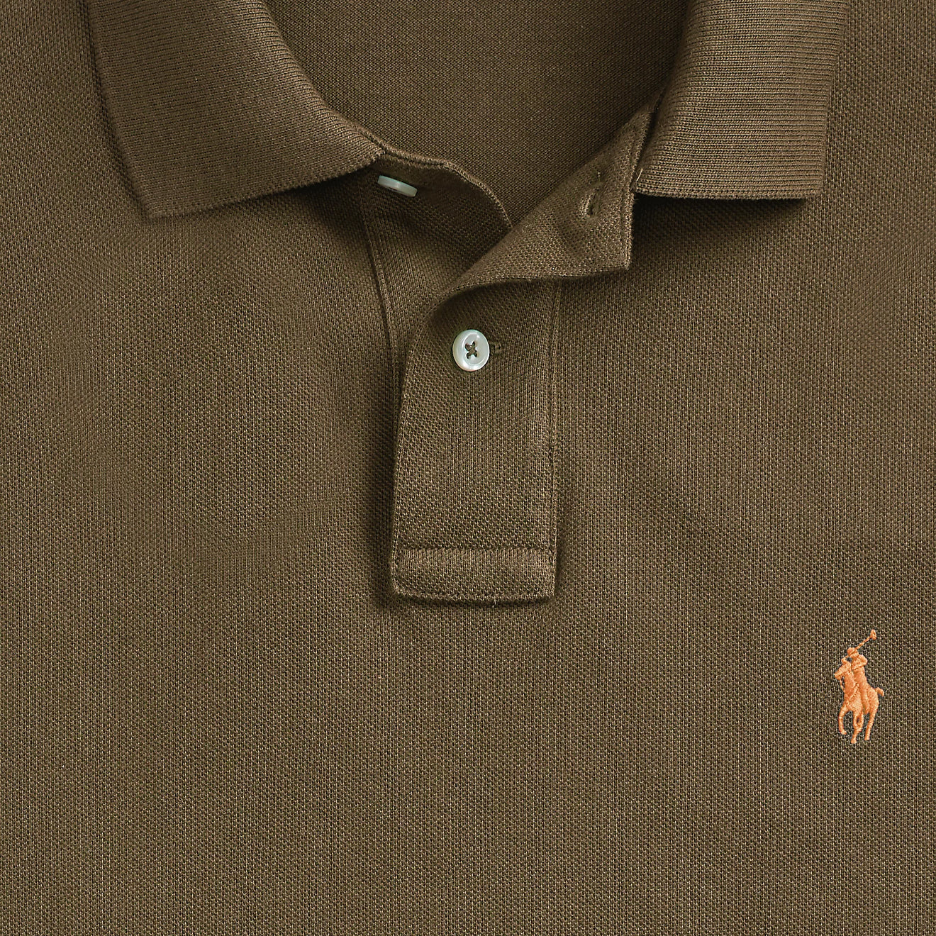 Polo Ralph Lauren Custom Slim Fit Mesh Polo Canopy Olive - The Sporting Lodge