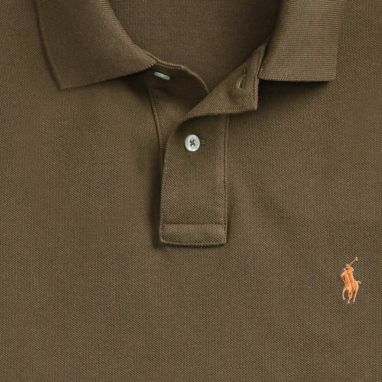 Polo Ralph Lauren Custom Slim Fit Mesh Polo Canopy Olive - The Sporting Lodge