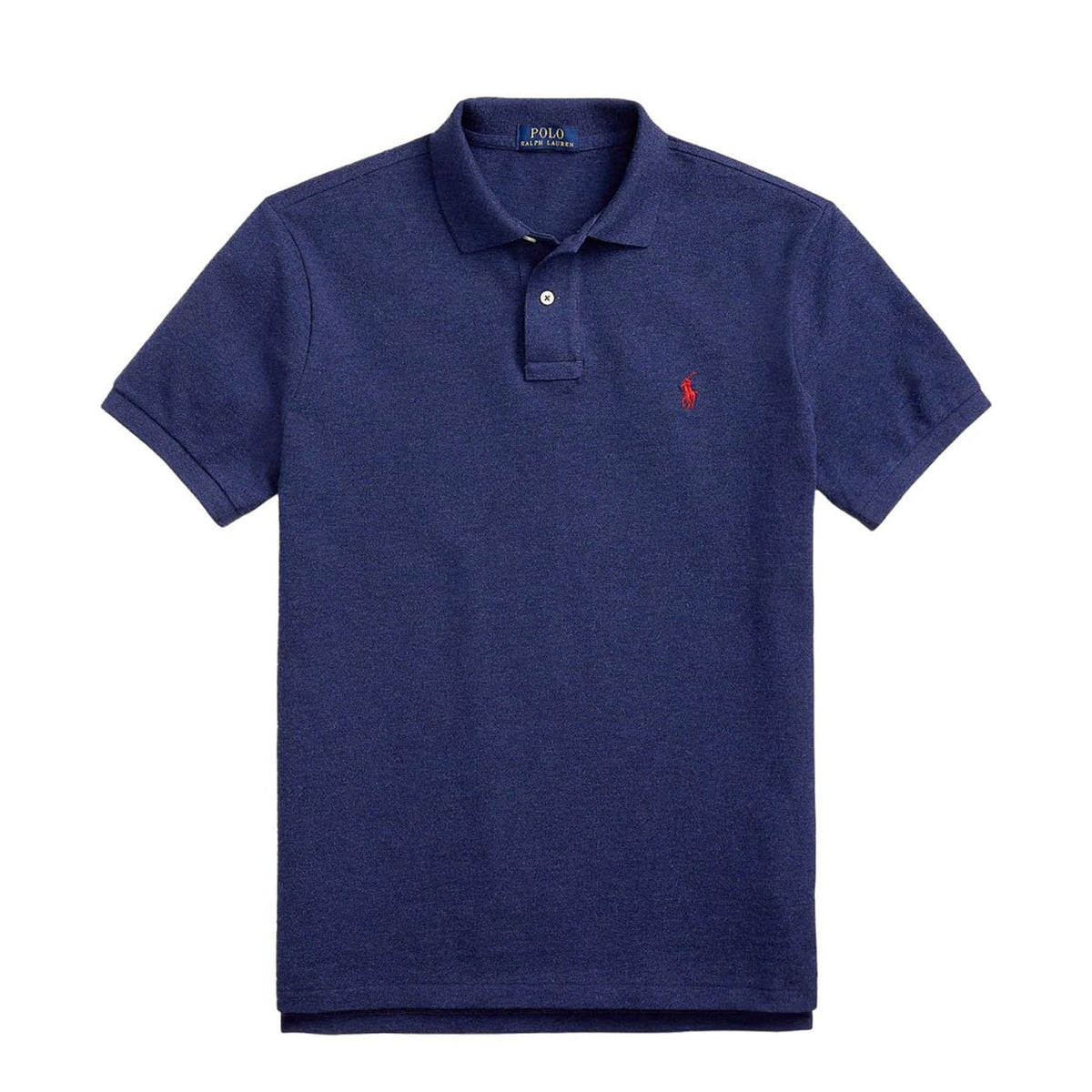 Polo Ralph Lauren Custom Slim Fit Mesh Polo Shirt Spring Navy Heather - The Sporting Lodge