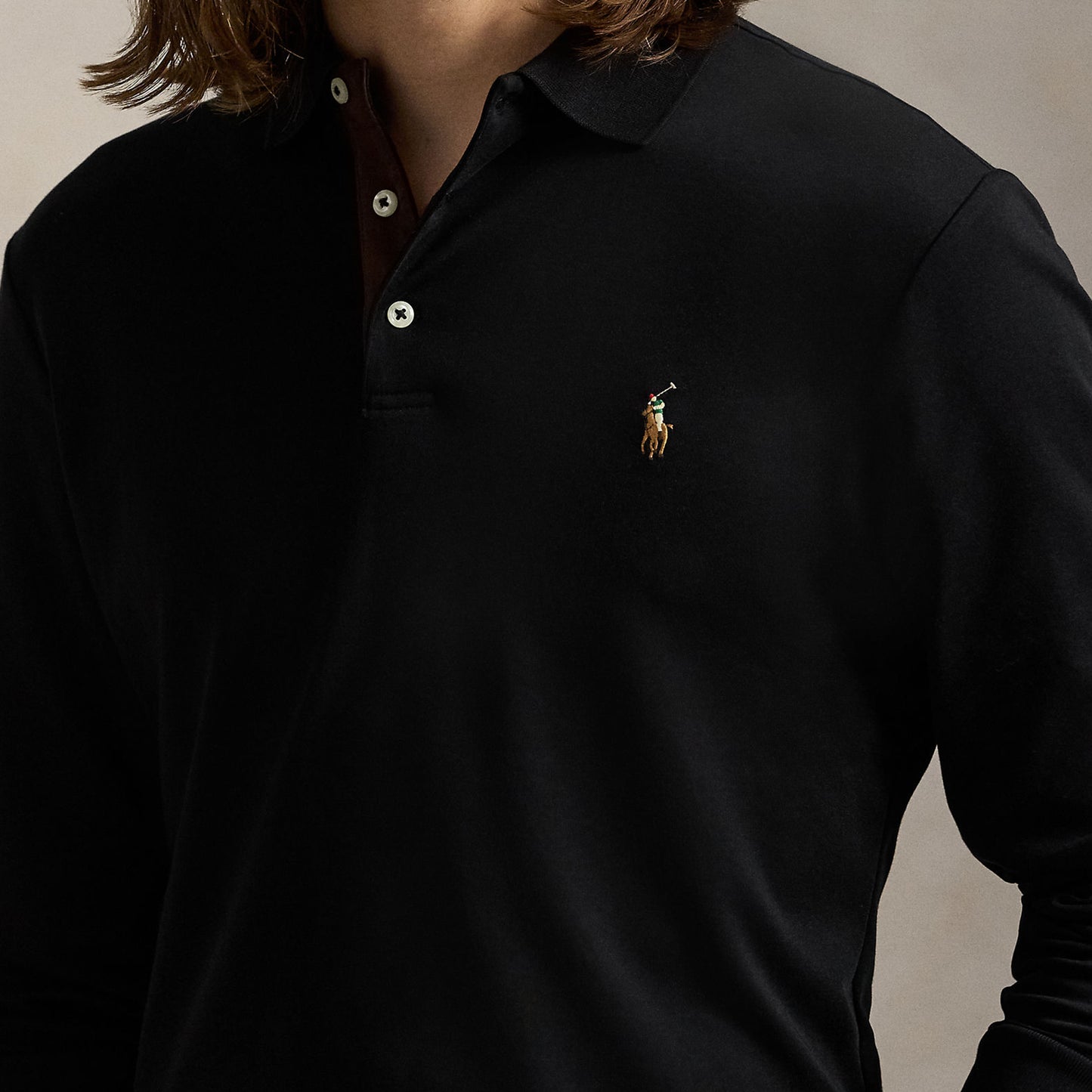 Polo Ralph Lauren Custom Slim Fit Soft Cotton Polo Shirt Black