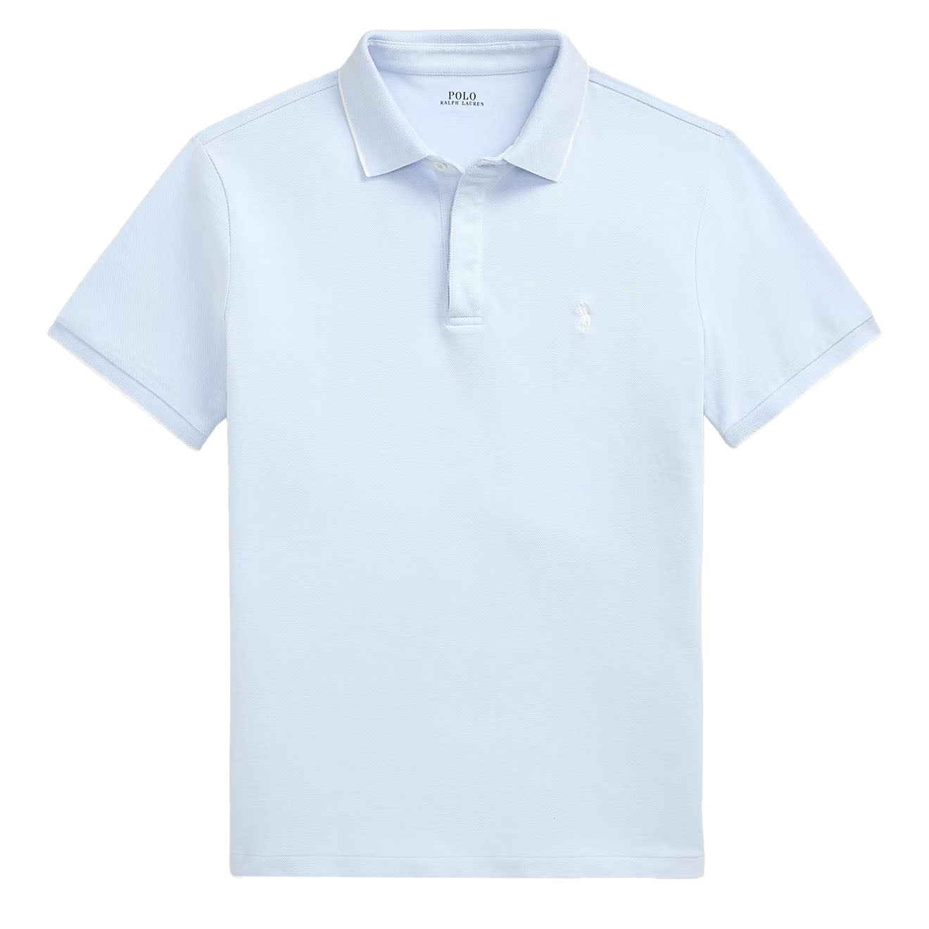 Polo Ralph Lauren Custom Slim Fit Stretch Oxford Mesh Polo Blue/White - The Sporting Lodge