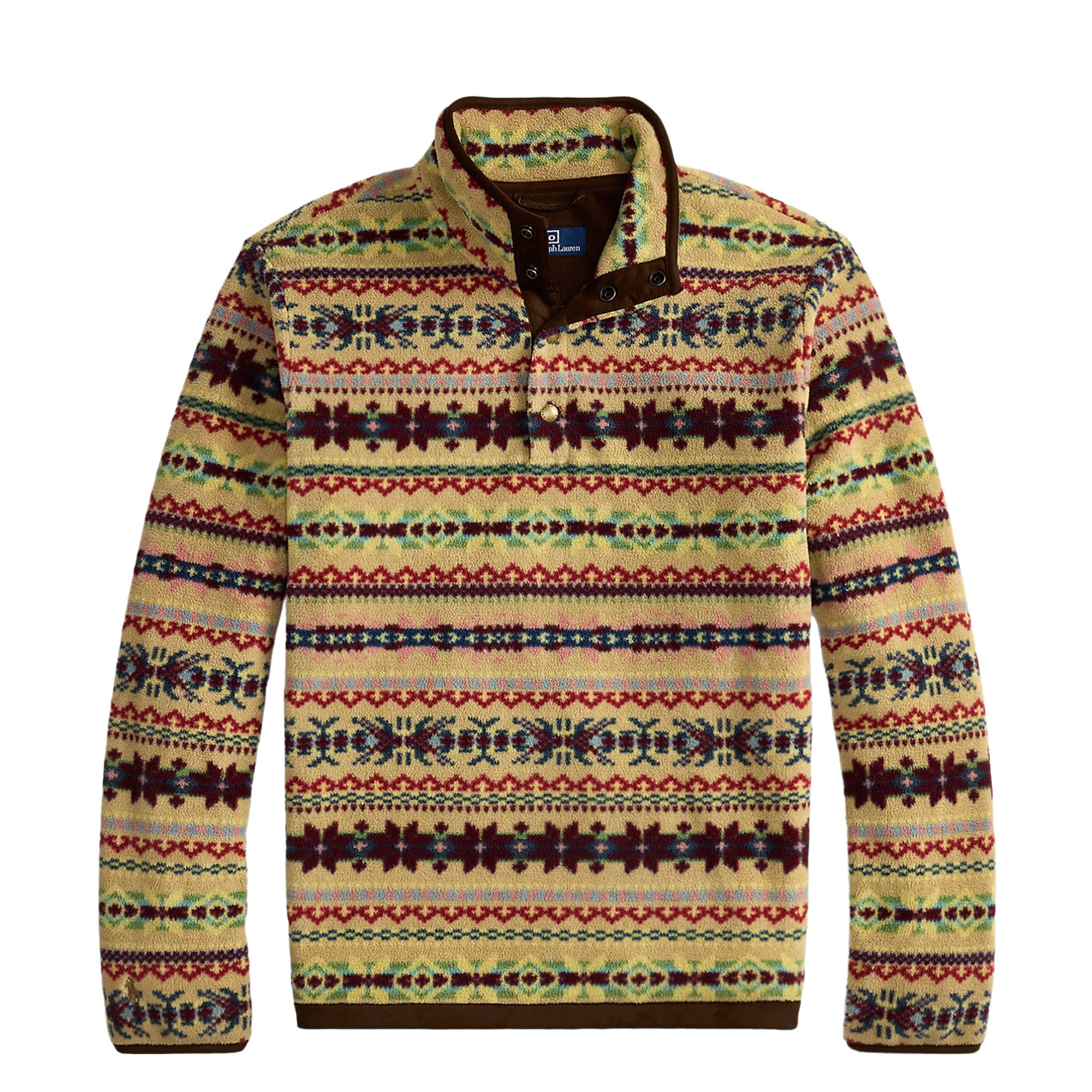 Polo Ralph Lauren Fair Isle-Inspired Fleece Pullover Camel Combo