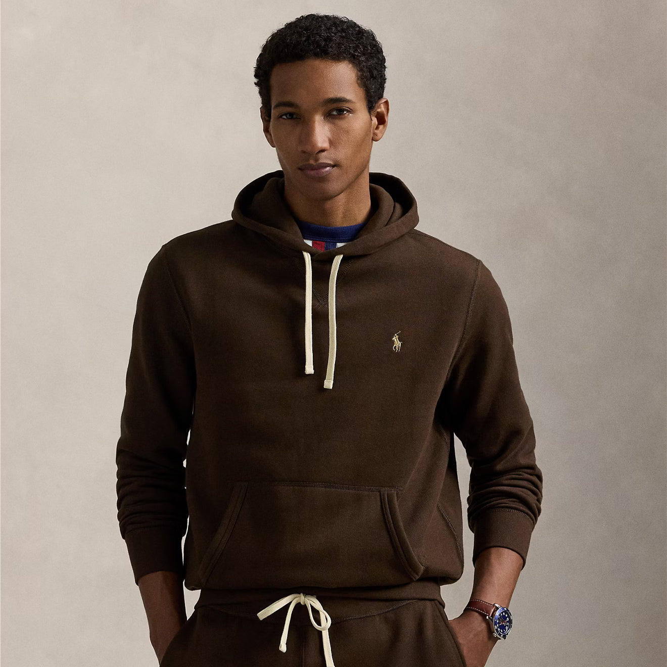 Polo Ralph Lauren Fleece Hooded Sweat Nutmeg Brown - The Sporting Lodge