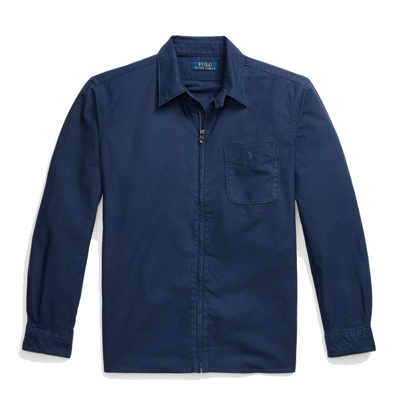 Polo Ralph Lauren Garment-Dyed Oxford Overshirt Spring Navy - The Sporting Lodge