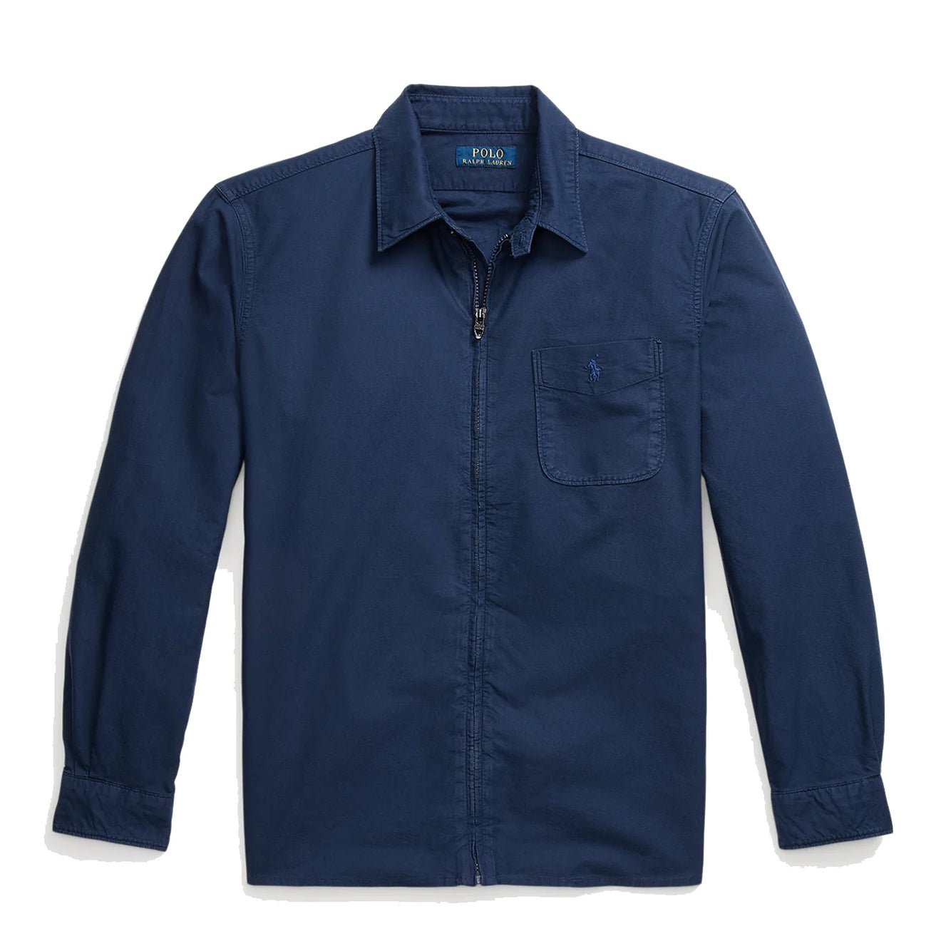 Polo Ralph Lauren Garment - Dyed Oxford Overshirt Spring Navy - The Sporting Lodge