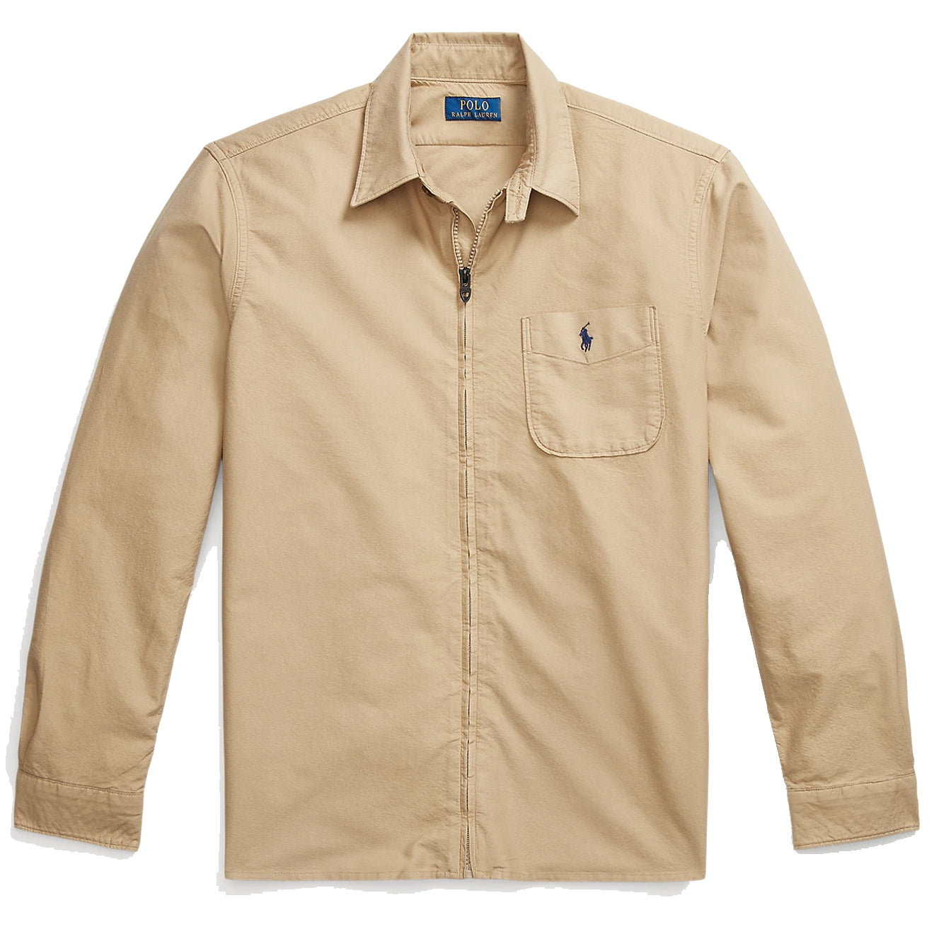Polo Ralph Lauren Garment-Dyed Oxford Overshirt Surrey Tan - The Sporting Lodge