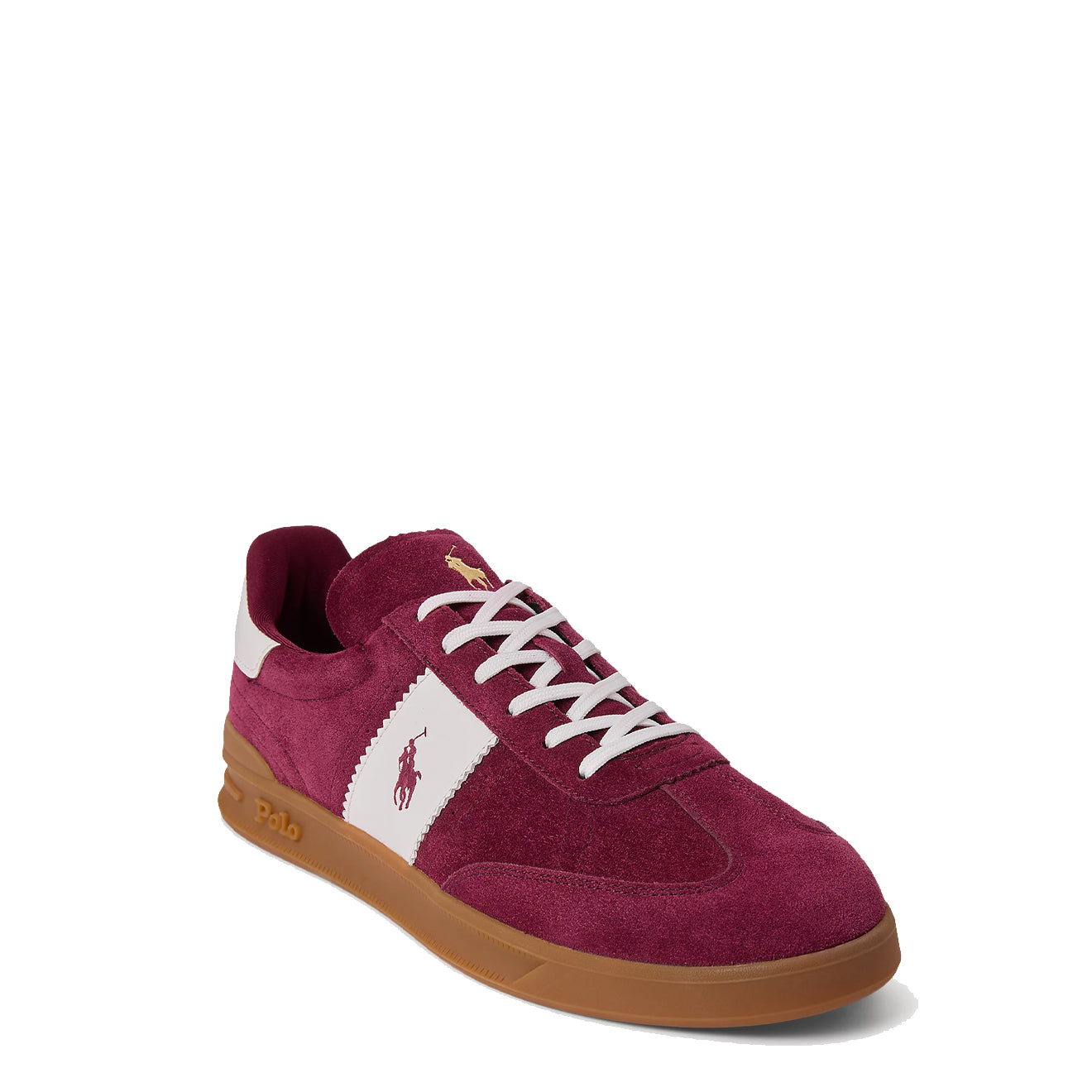 Polo Ralph Lauren Heritage Aera Suede Trainer Wine / Off White - The Sporting Lodge