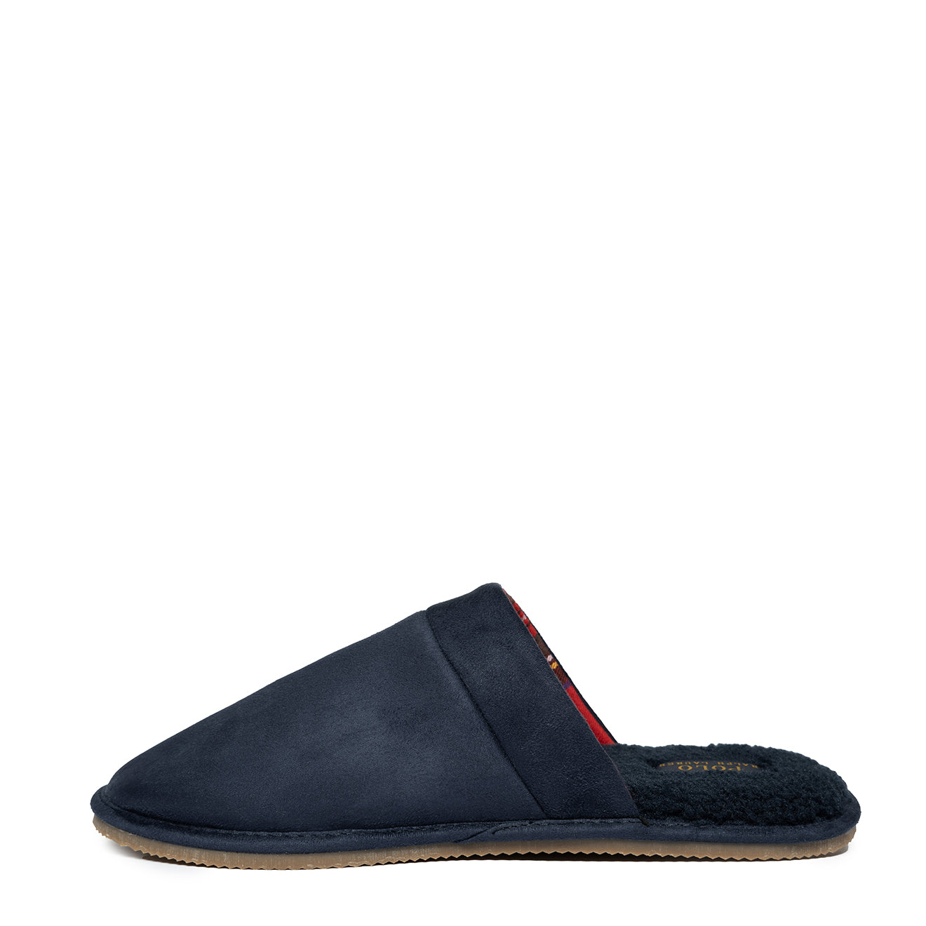 Polo Ralph Lauren Klarence Micro Suede Scuff Slipper Navy / Red PP - The Sporting Lodge