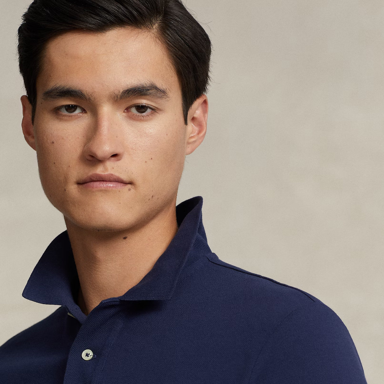 Polo Ralph Lauren L/S Custom Slim Fit Polo Shirt Newport Navy - The Sporting Lodge