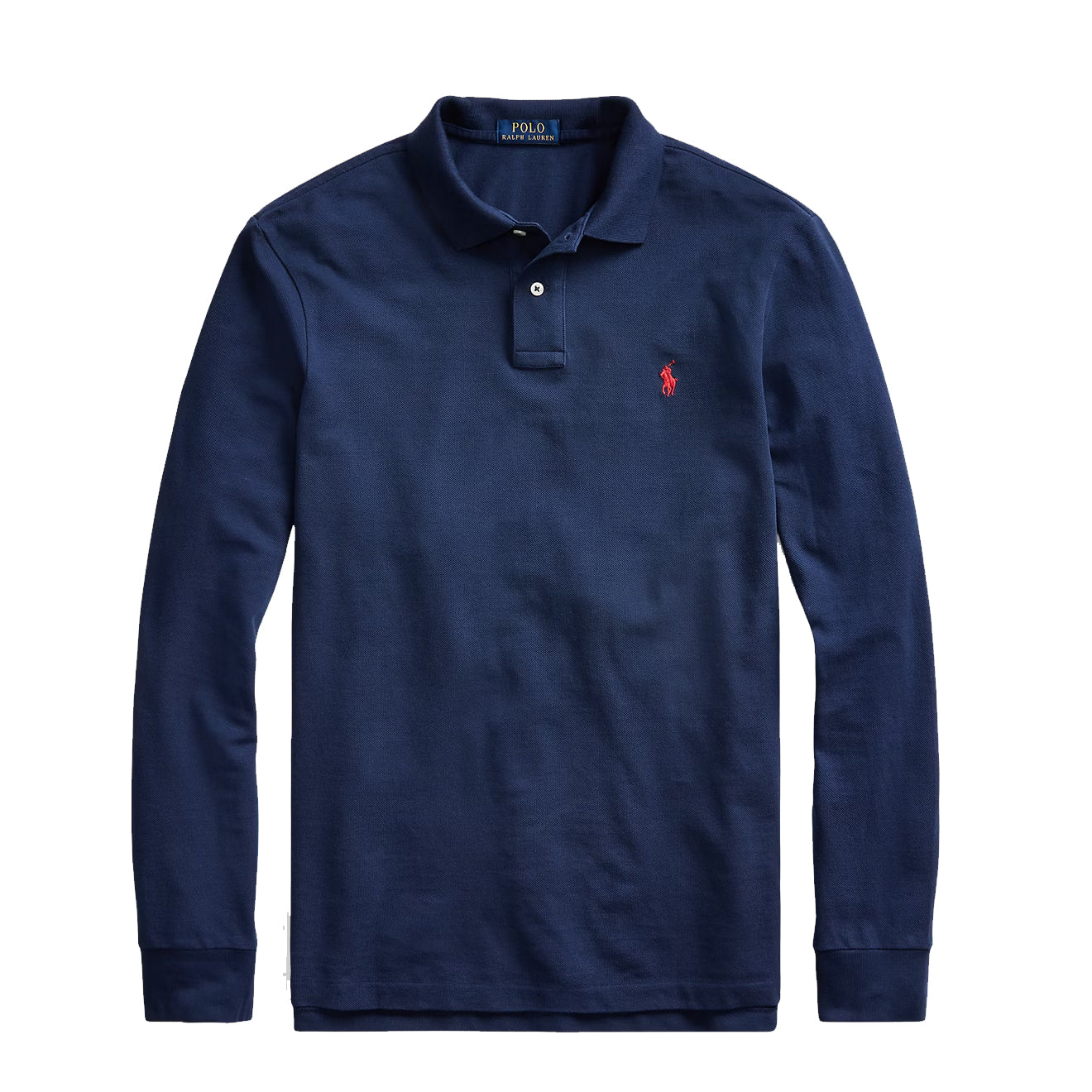 Polo Ralph Lauren L/S Custom Slim Fit Polo Shirt Newport Navy - The Sporting Lodge