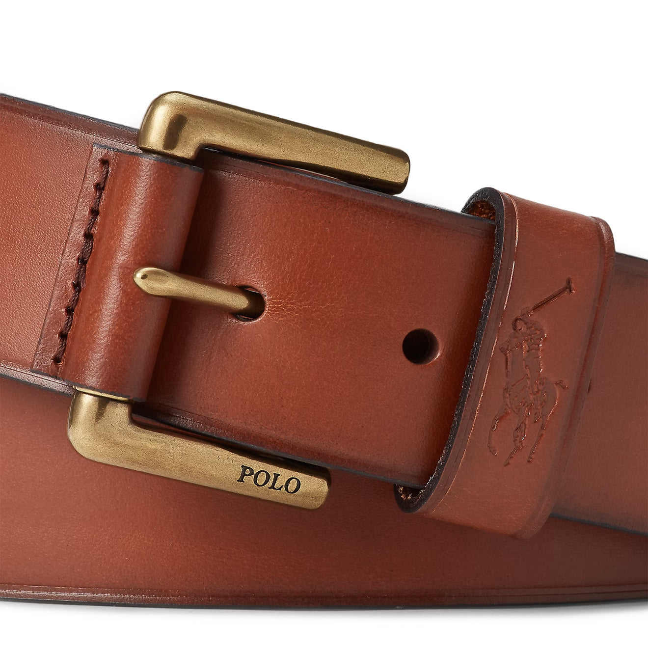 Polo Ralph Lauren Leather Dress Belt Tan