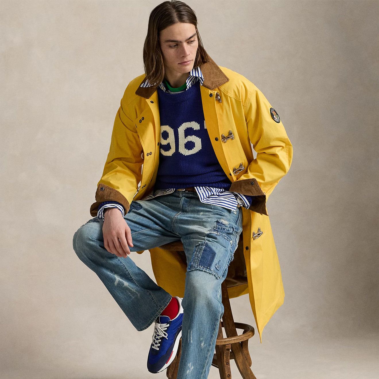 Polo Ralph Lauren Lined Coat Racing Yellow - The Sporting Lodge