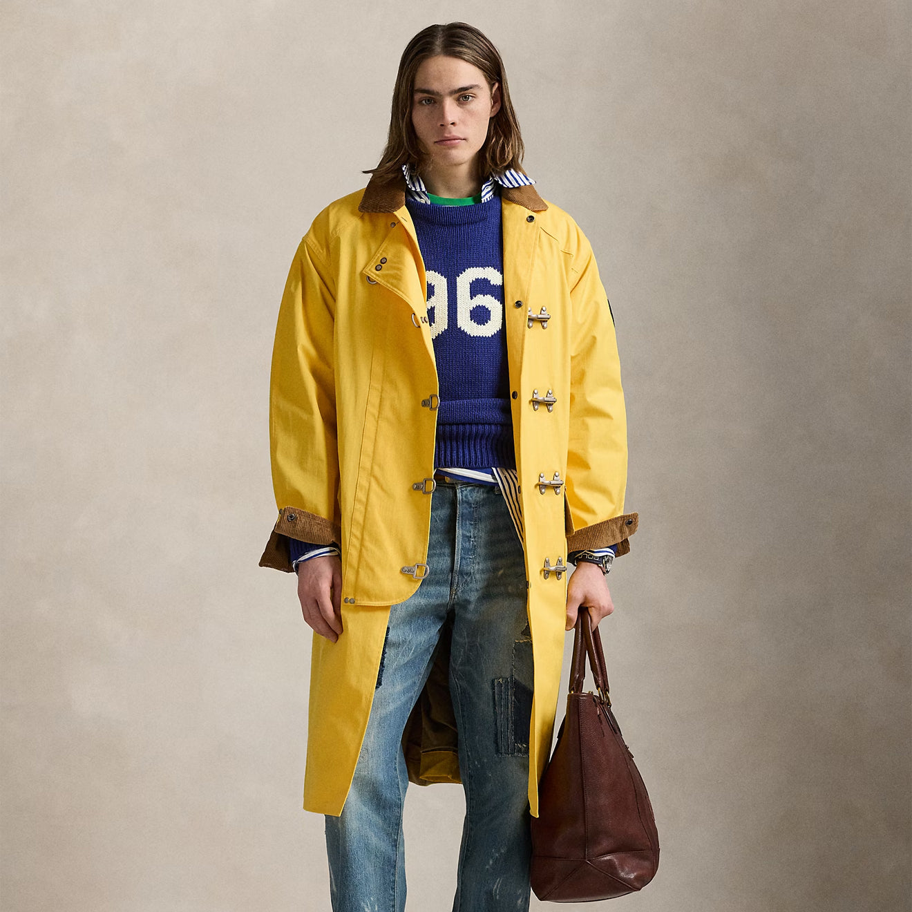 Polo Ralph Lauren Lined Coat Racing Yellow - The Sporting Lodge