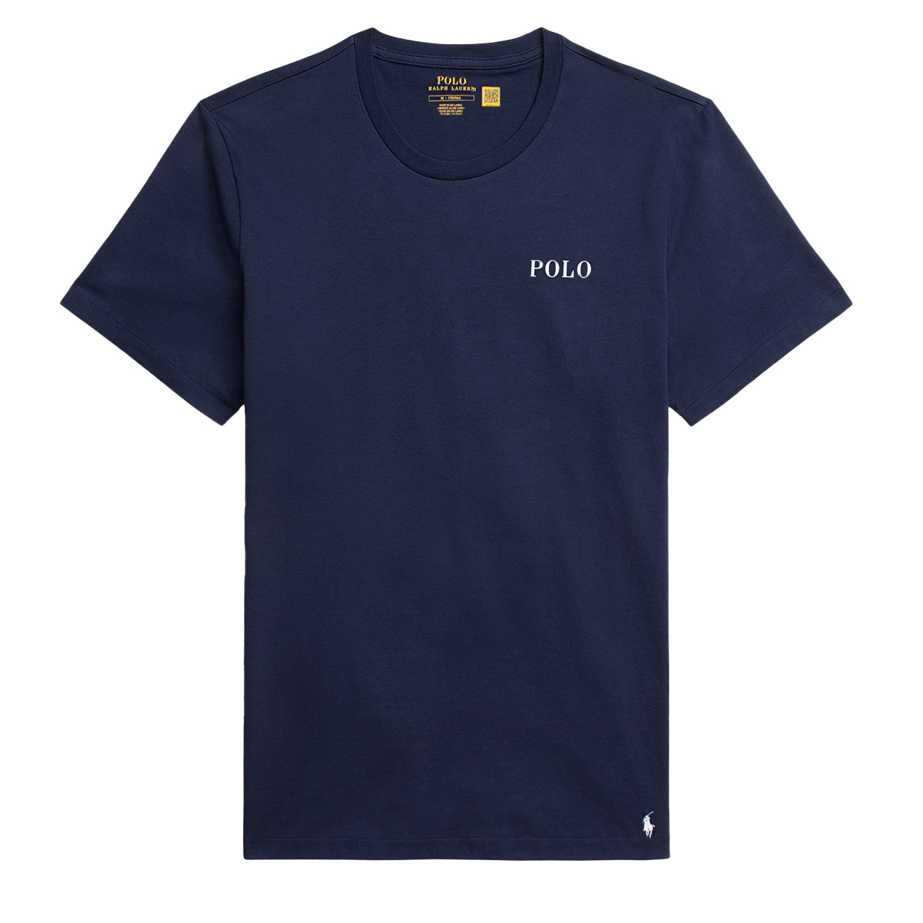 Polo Ralph Lauren Logo Cotton Jersey Sleep Shirt Cruise Navy Polo Tee - The Sporting Lodge