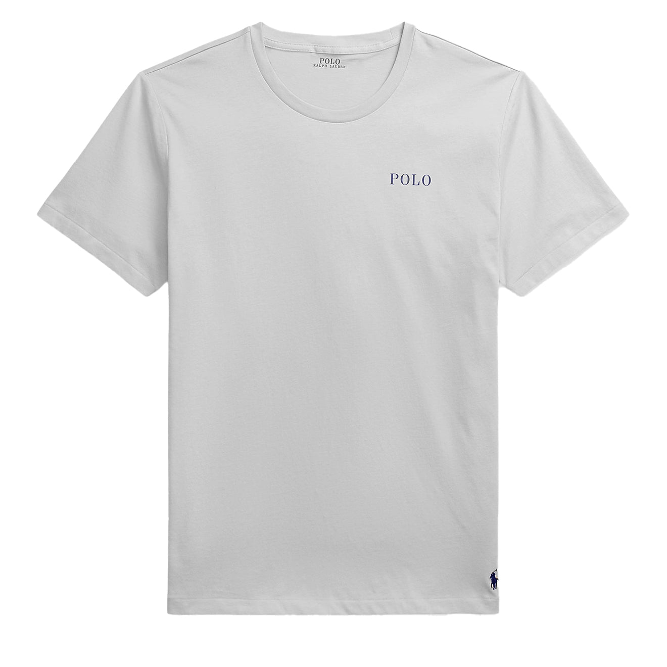 Polo Ralph Lauren Logo Cotton Jersey Sleep Shirt White Polo Tee - The Sporting Lodge