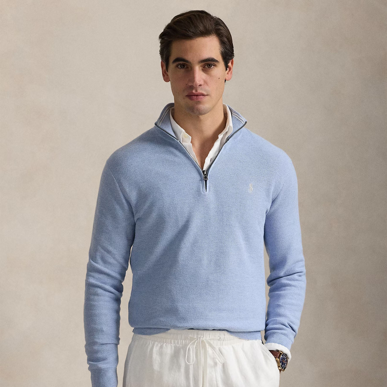 Polo Ralph Lauren Long Sleeve Pullover Standard Blue Hyacinth Heather - The Sporting Lodge