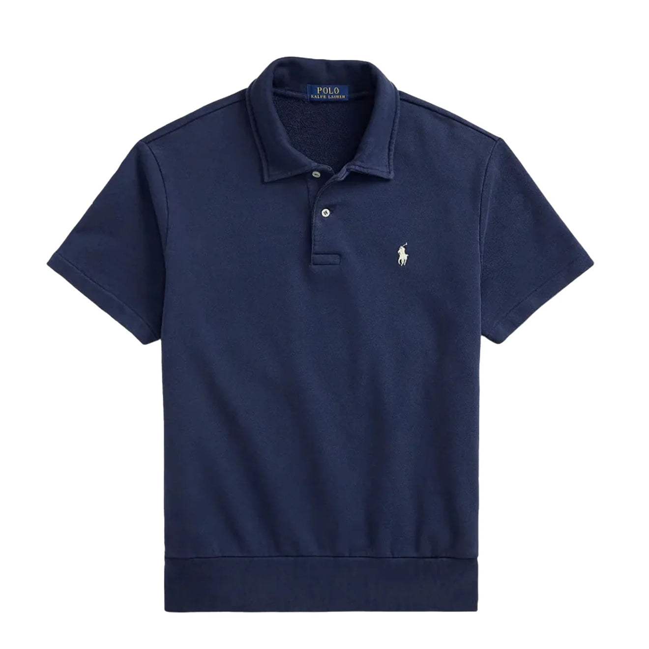 Polo Ralph Lauren Loopback Fleece Polo Collar Sweatshirt Cruise Navy - The Sporting Lodge