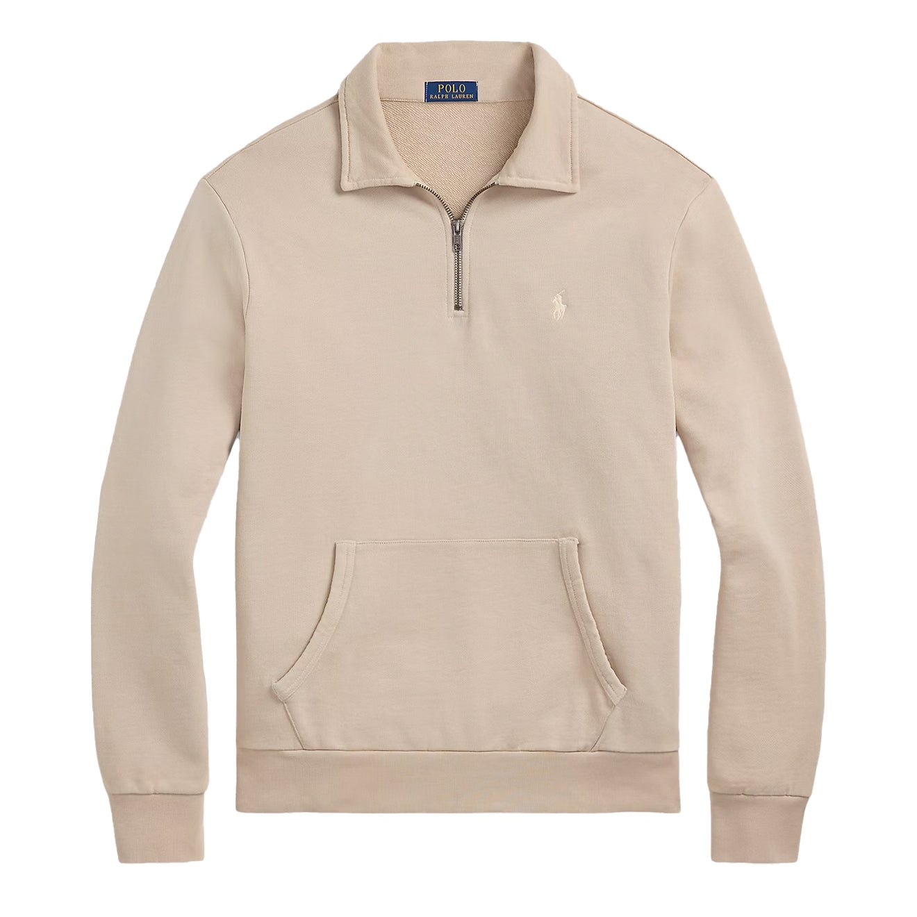 Polo Ralph Lauren Loopback Fleece Quarter-Zip Sweatshirt Stoneware Grey - The Sporting Lodge