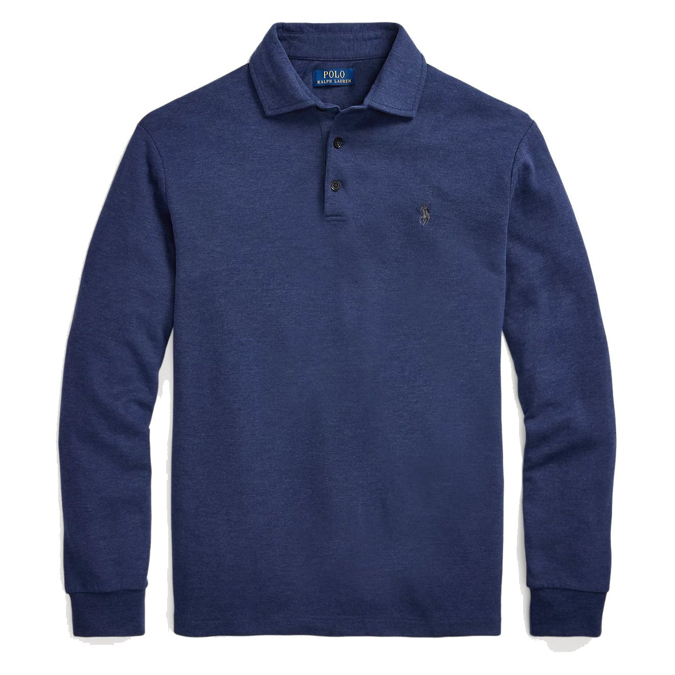Polo Ralph Lauren Luxury Jersey Polo Shirt Spring Navy Heather - The Sporting Lodge