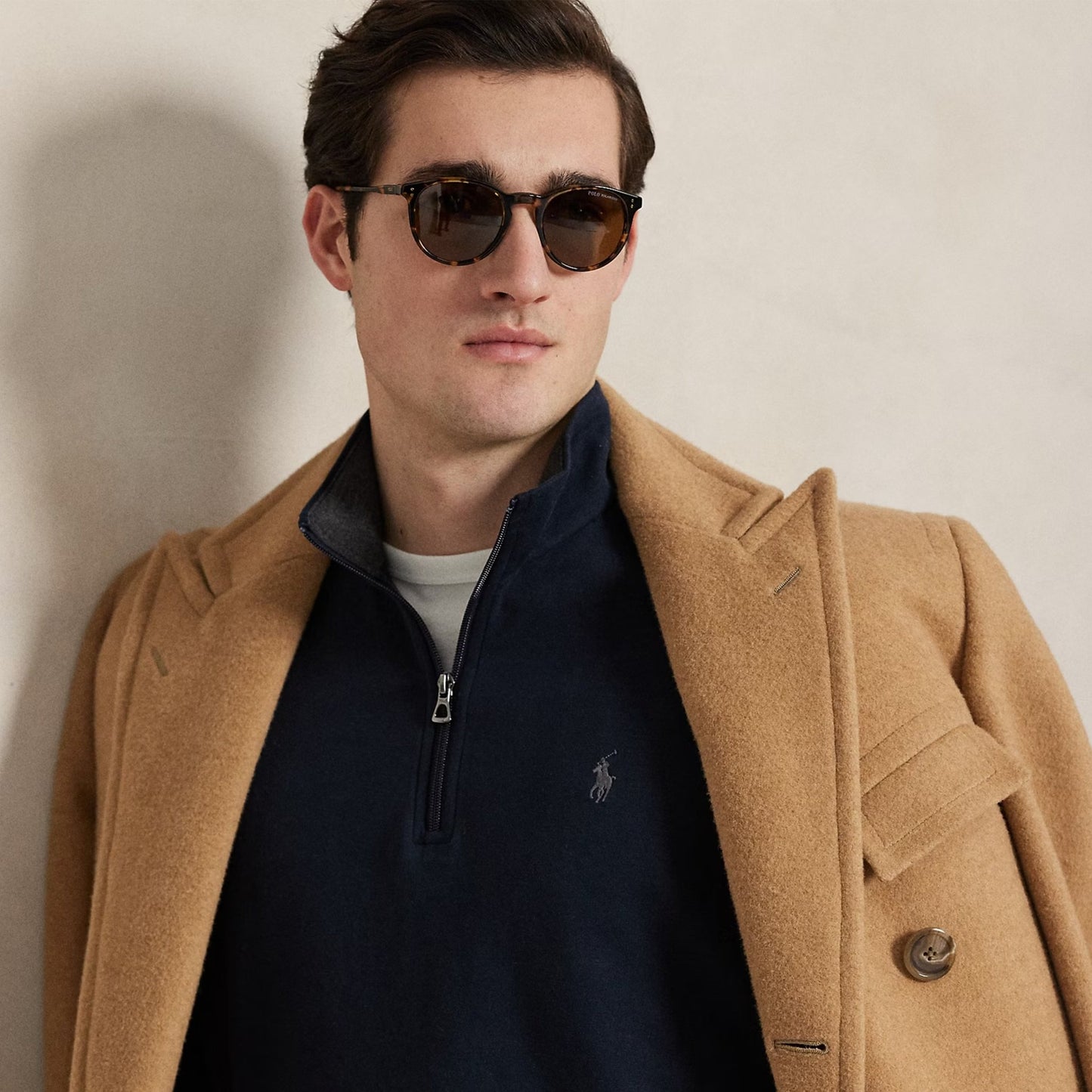 Polo Ralph Lauren Luxury Jersey Quarter-Zip Pullover Aviator Navy - The Sporting Lodge